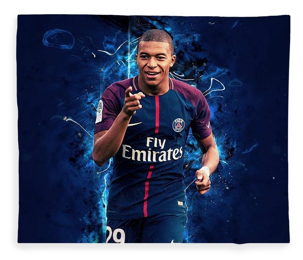 1000x860 Mbappe Art Wallpaper Fleece Blanket, Desktop