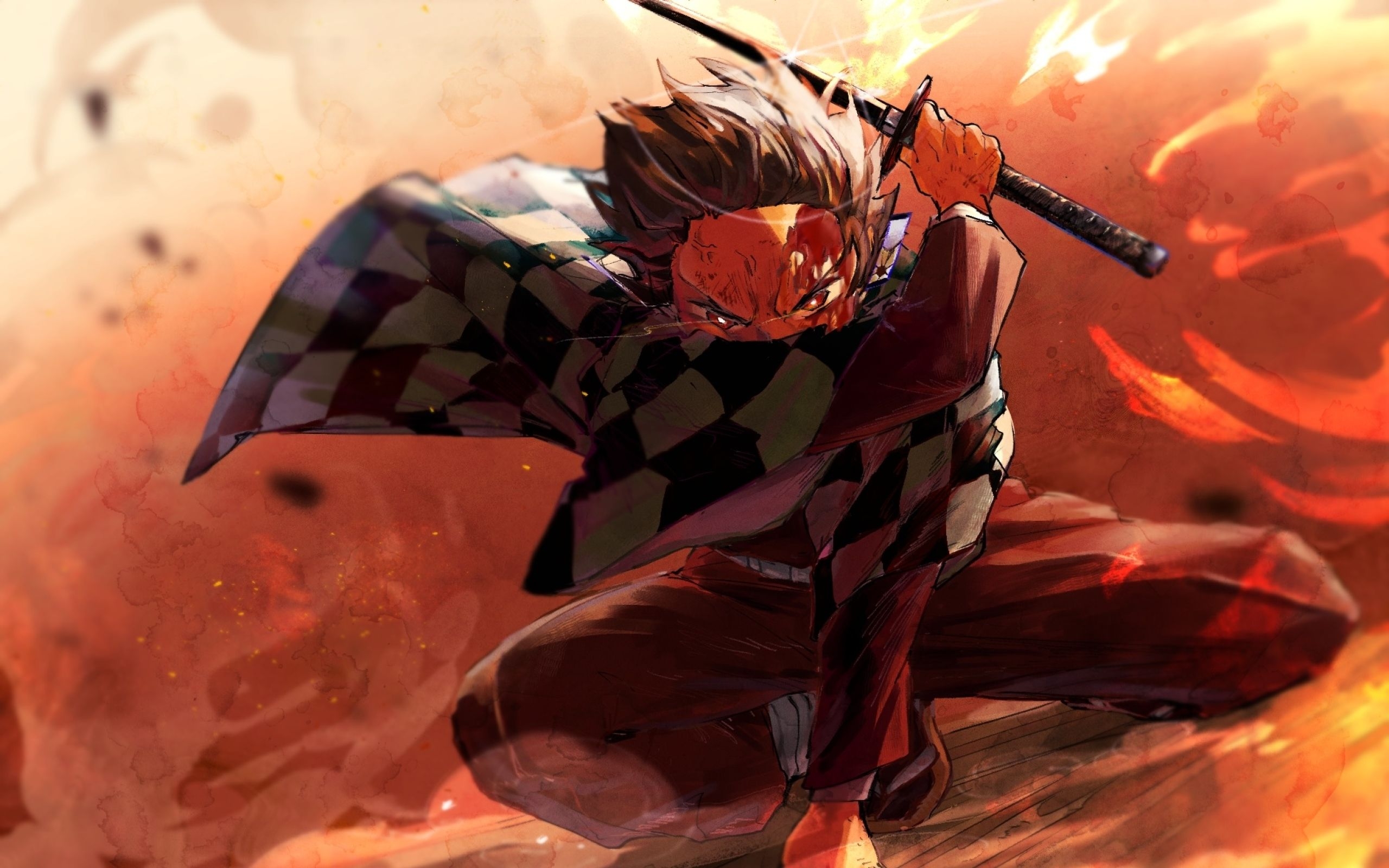 2560x1600 Angry Tanjirou Kamado  Resolution Wallpaper, HD, Desktop