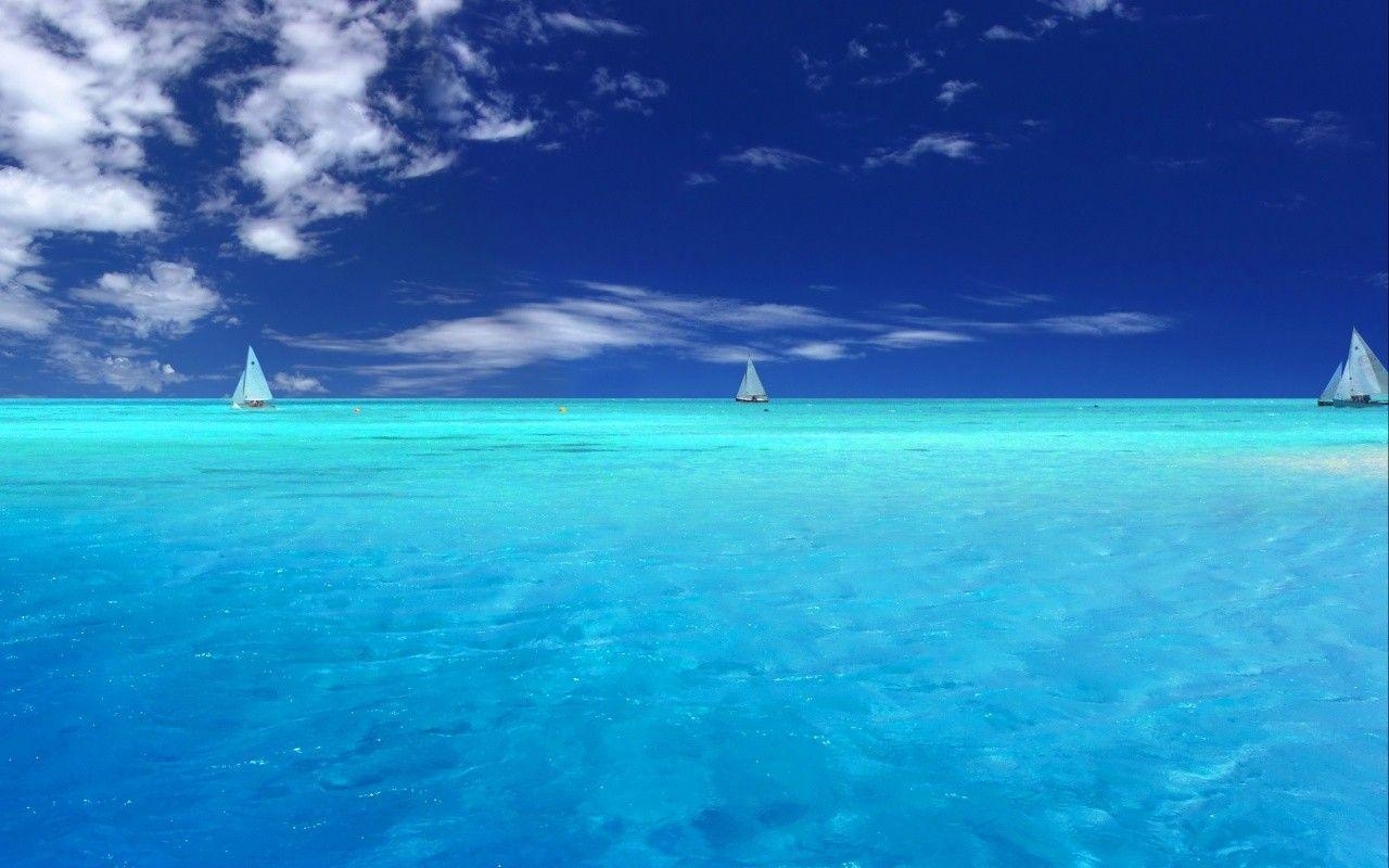 1280x800 44CCDD Color wallpaper: Lagoon Palau Ocean Pacific Pardise, Desktop