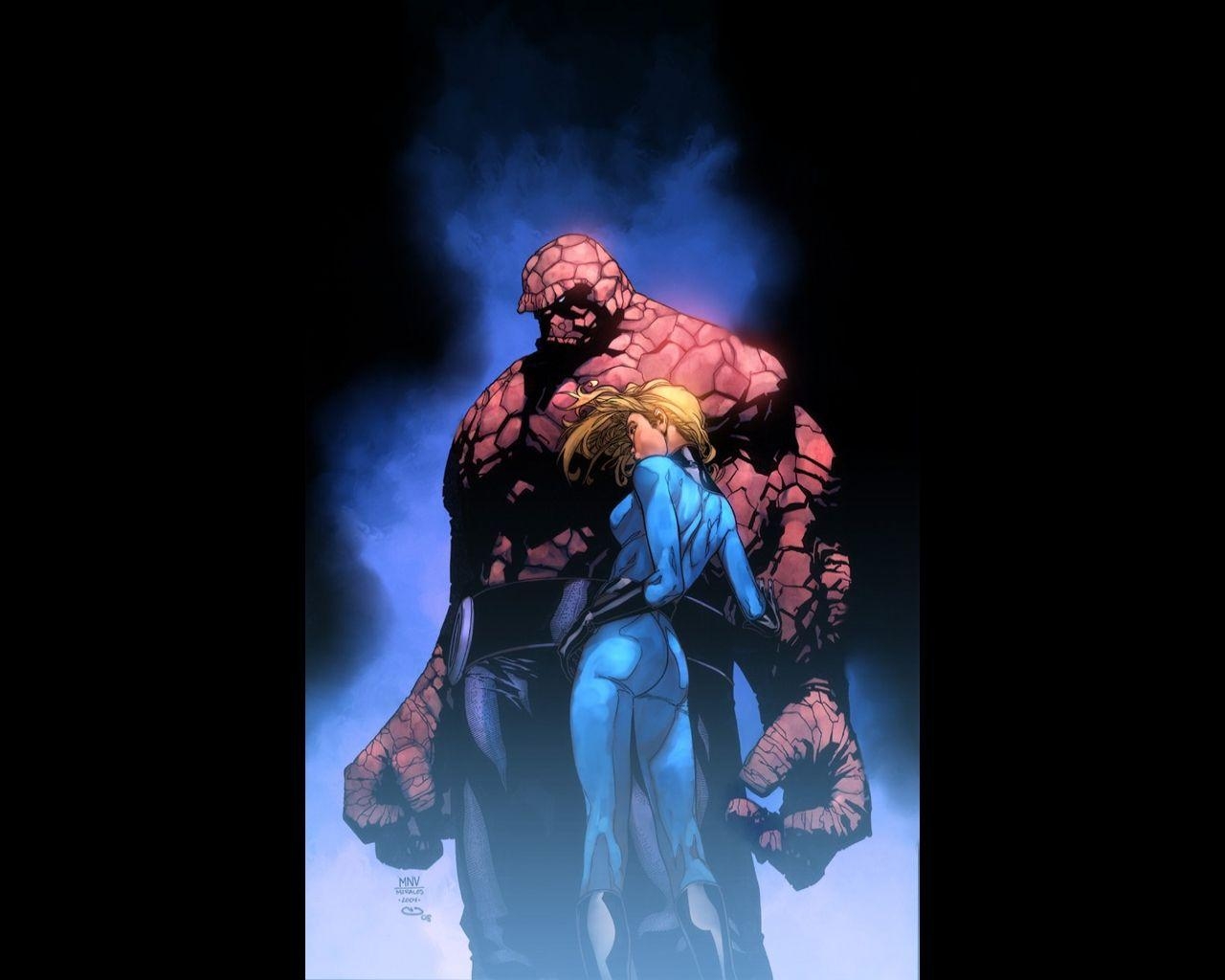 1280x1030 The Thing and Invisible Woman Wallpaper, Desktop