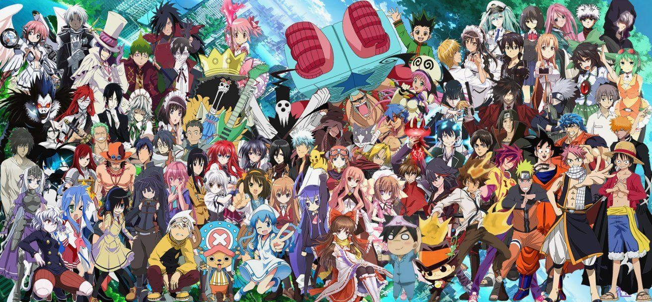 1320x610 Anime Group Wallpaper Free Anime Group Background, Dual Screen