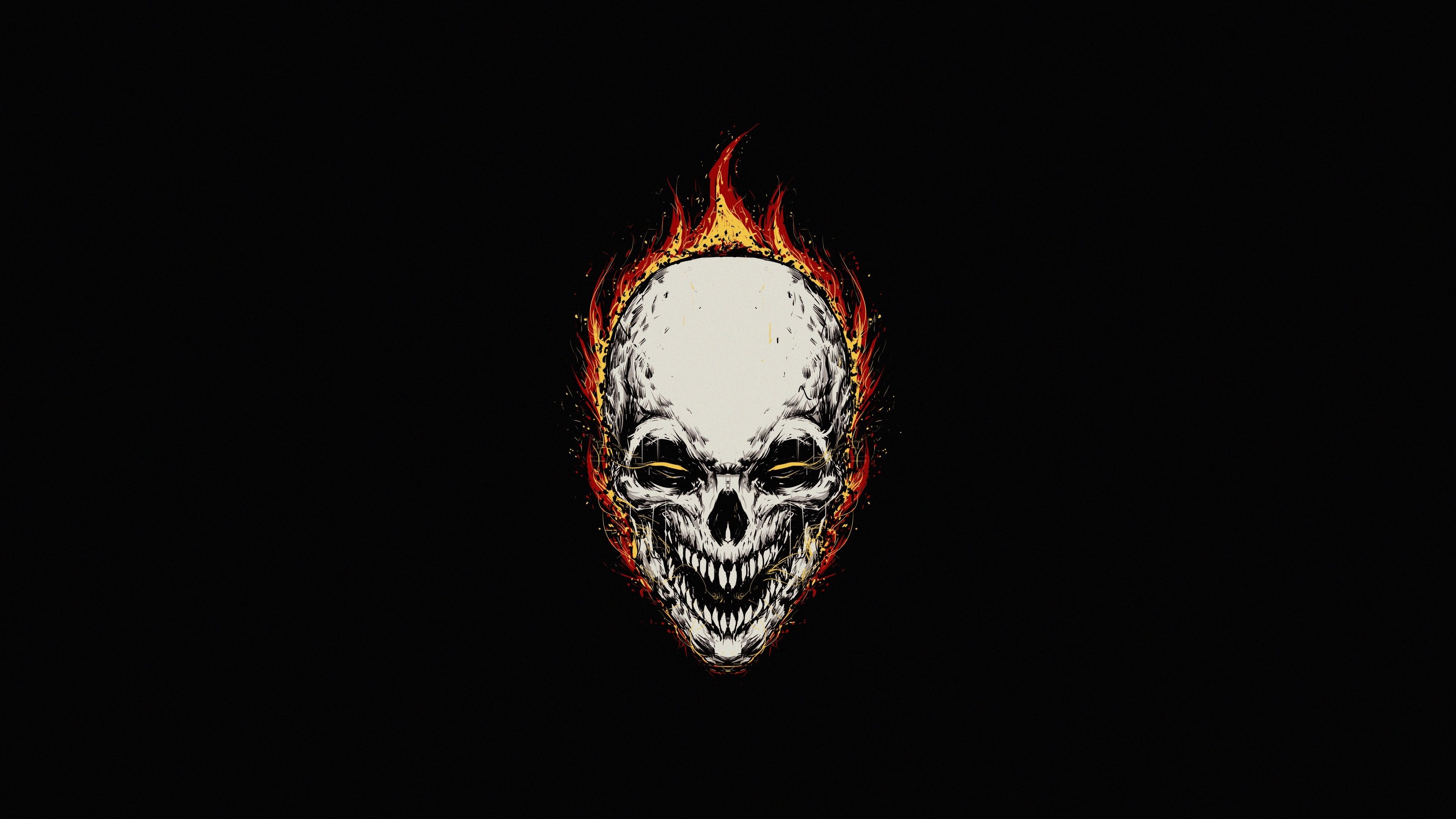 3840x2160 Wallpaper 4k Ghost Rider Minimal Background 4k Wallpaper, 5k Wallpaper, Artstation Wallpaper, Dark Wallpaper, Ghost Rider Wallpaper, Hd Wallpaper, Minimalism Wallpaper, Minimalist Wallpaper, Superheroes Wallpaper, Desktop