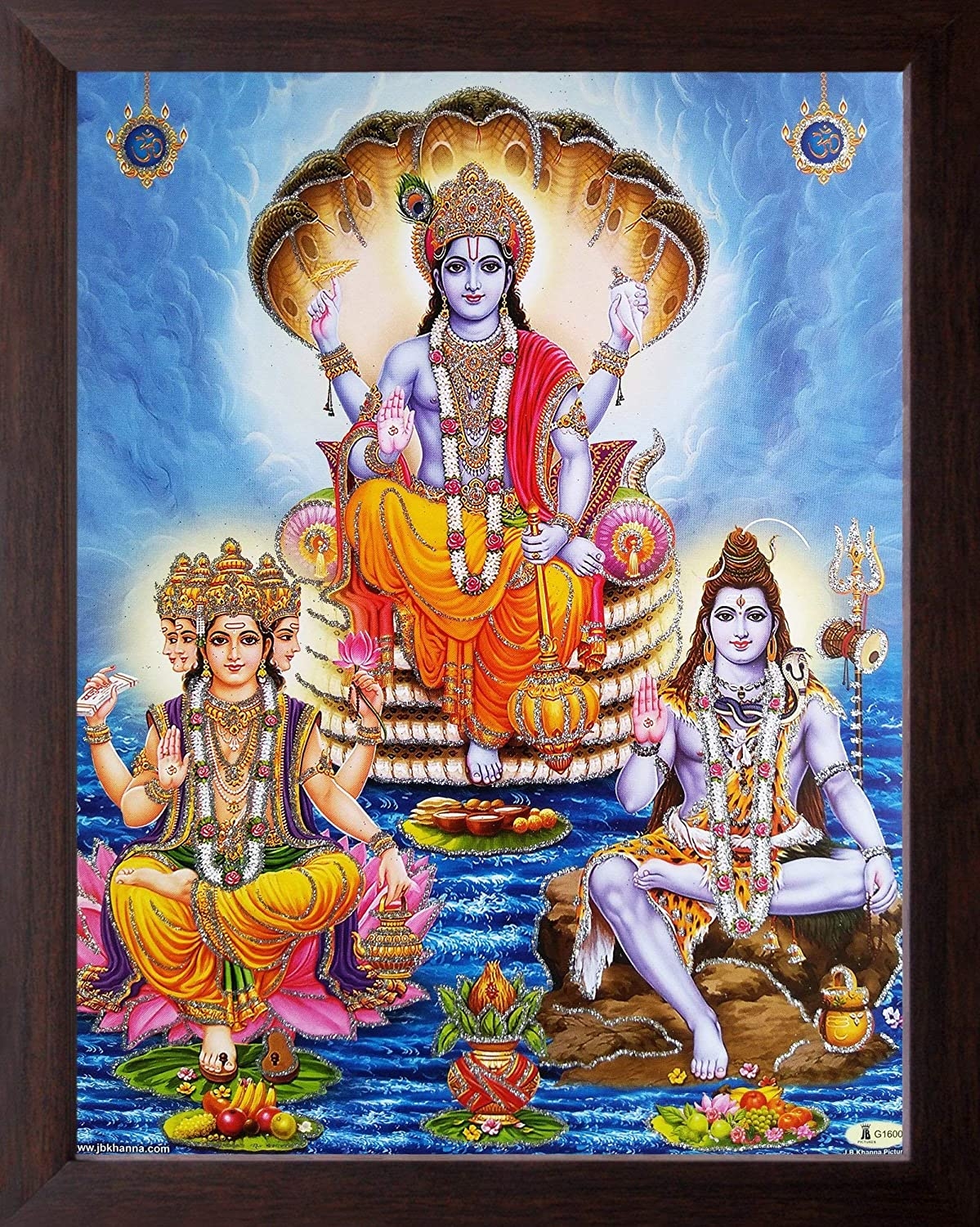 1200x1500 Art N Store Synthetic Lord Brahma Vishnu Mahesh Painting 30 x 23, Phone