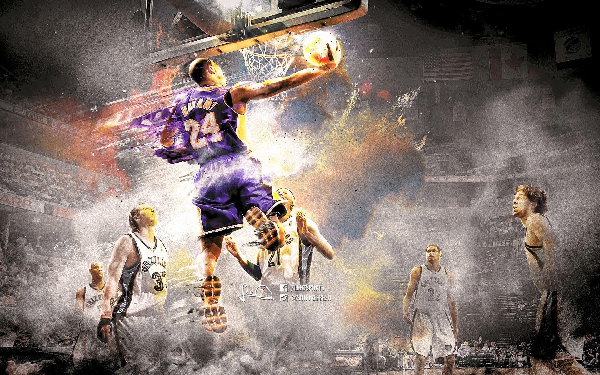 1920x1200 Kobe Bryant Dunk Wallpaper HD, Desktop