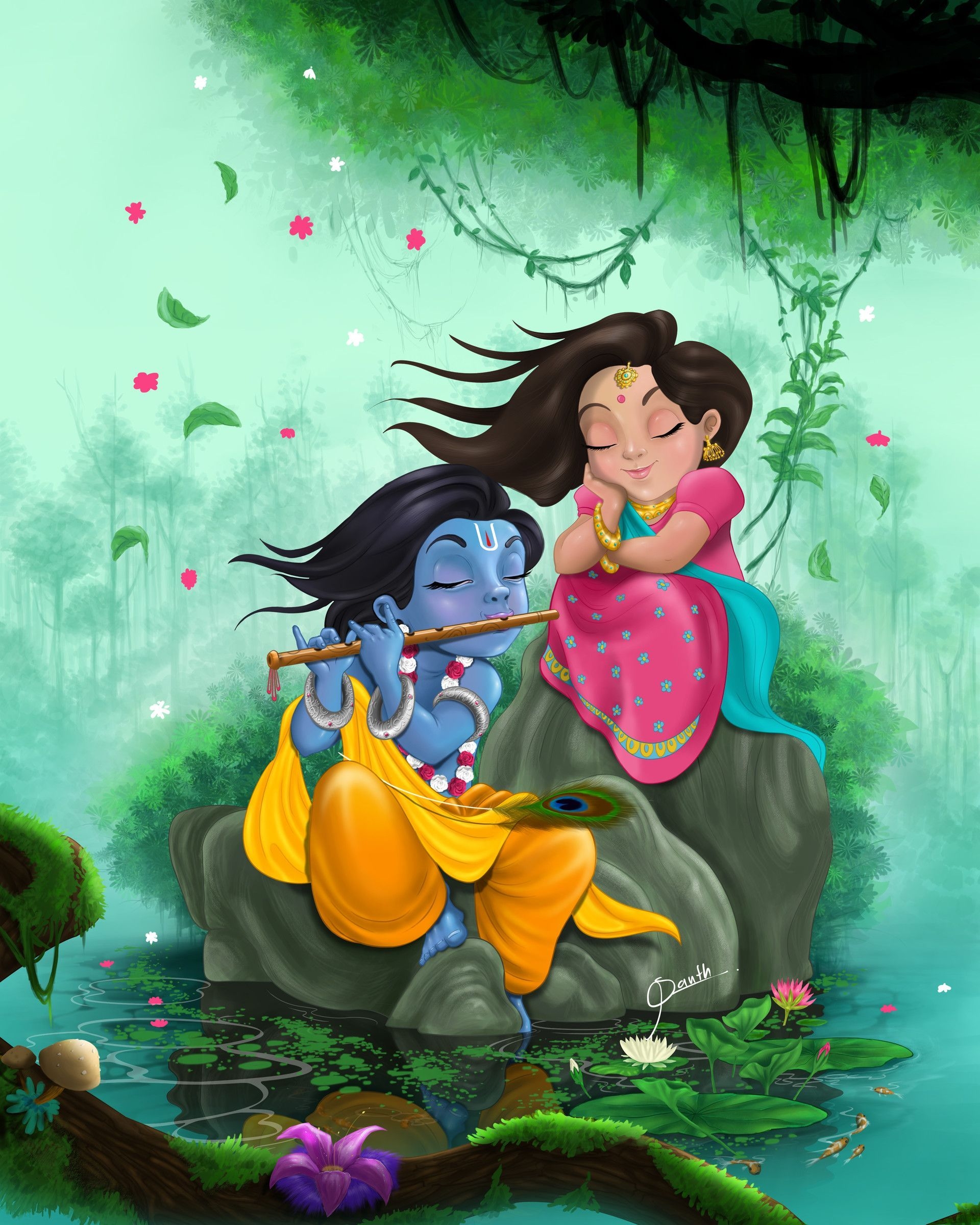 1920x2400 Radha krishna # Santh Thapa. Krishna drawing, Krishna radha painting, Lord krishna wallpaper, Phone