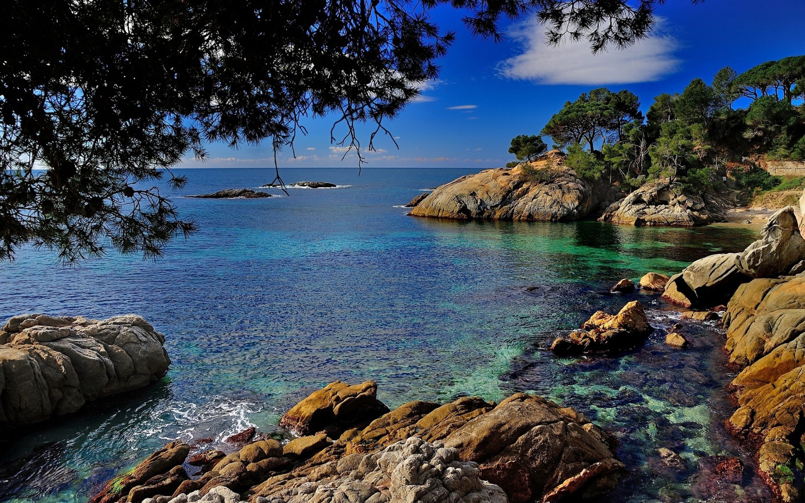 2560x1600 Download wallpaper Costa Brava, sea, summer, Spain for desktop with resolution. High Quality HD picture wallpaper, Desktop