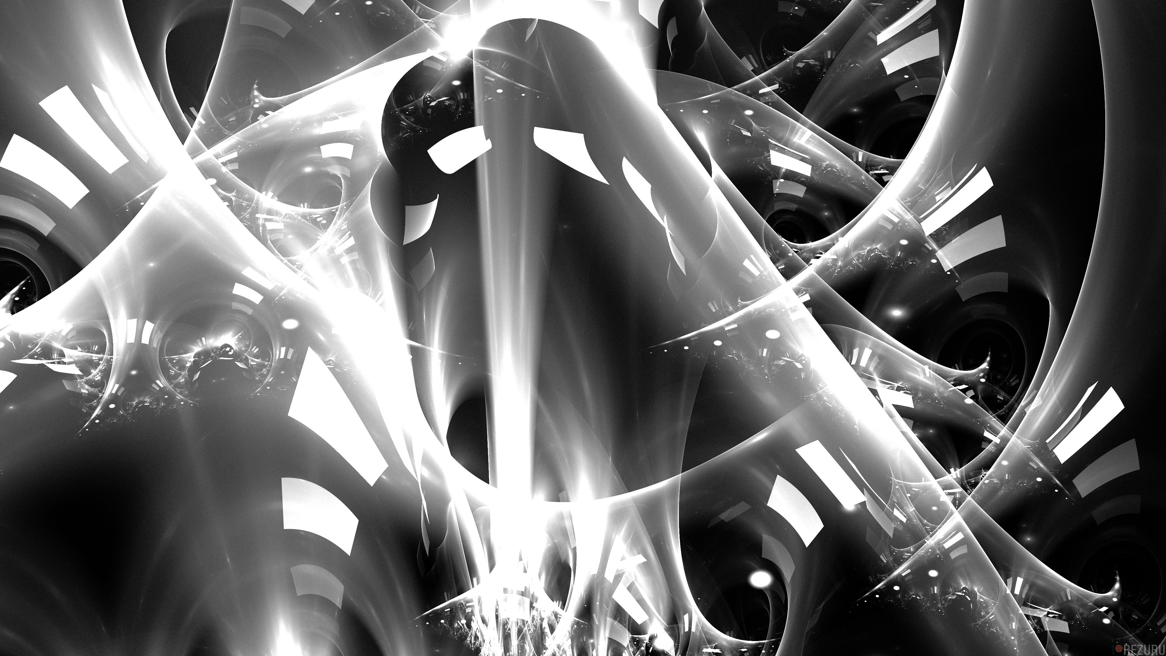 3840x2160 Abstract Black & White 4K HD Abstract Wallpaper, Desktop