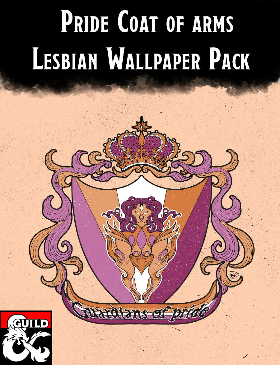 900x1180 Pride- Lesbian Coat of arms Wallpaper pack Masters Guild. Dungeon Masters Guild, Phone