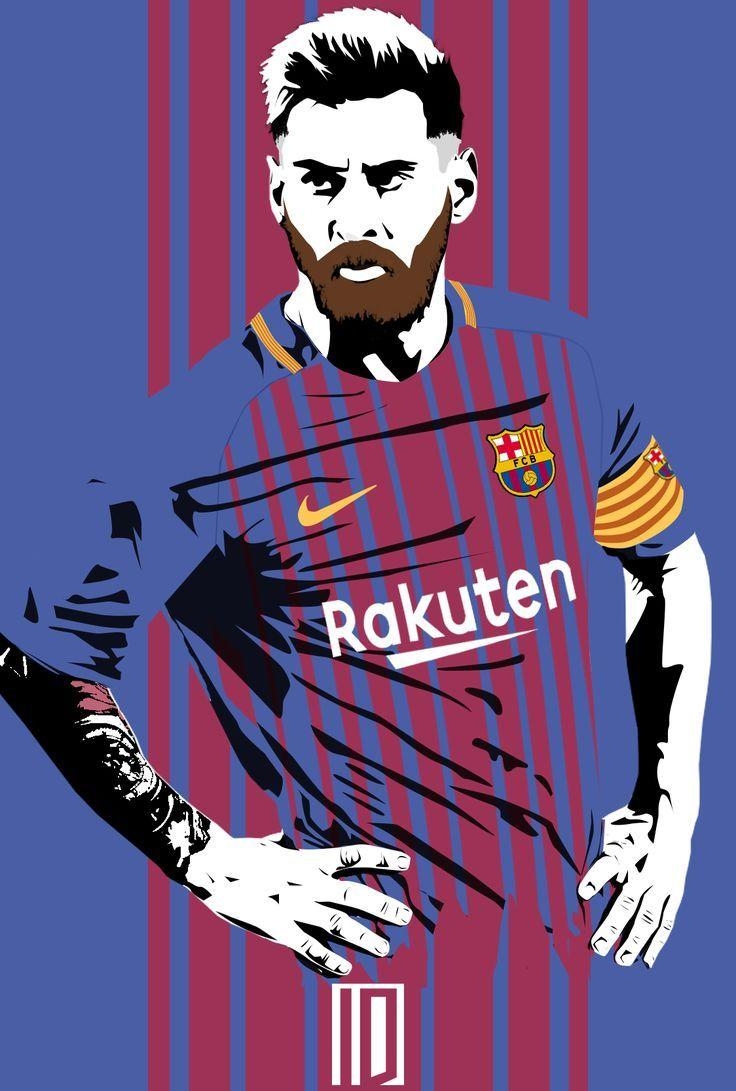 740x1100 Messi Cartoon Wallpaper. Pemain sepak bola, Sepak bola, Phone