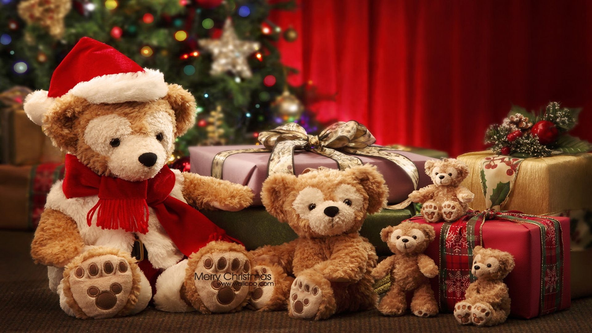 1920x1080 Teddy Bears Christmas, Desktop