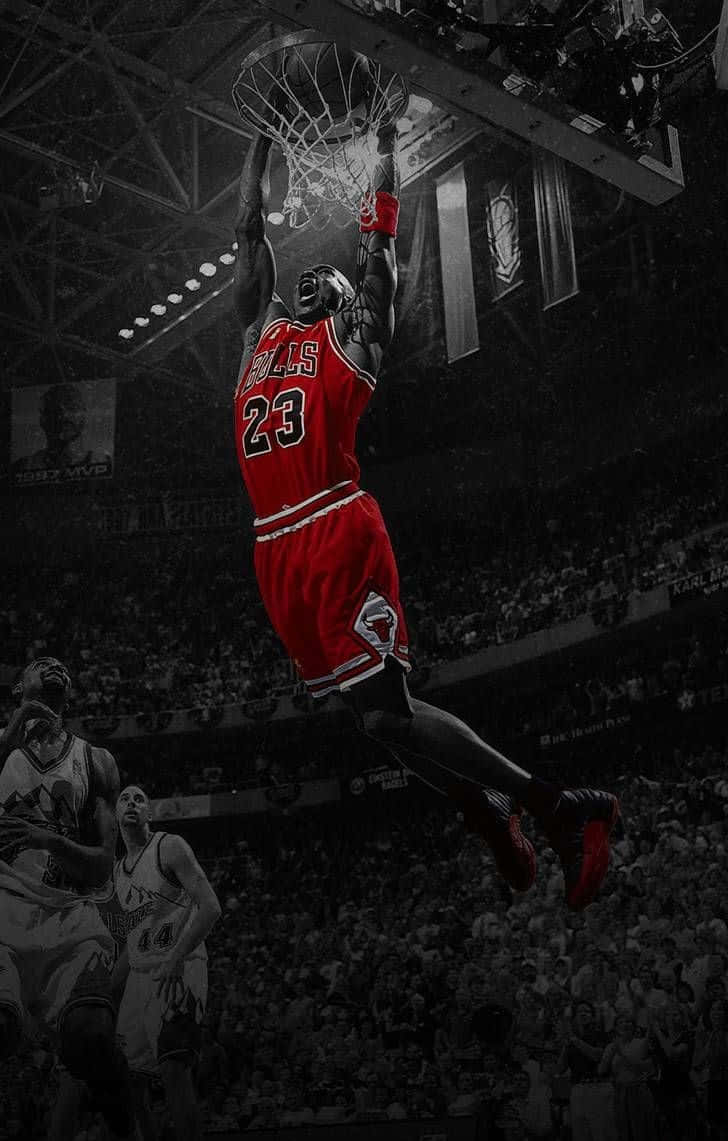 730x1150 Download Basketball Michael Jordan Slam Dunk Wallpaper, Phone