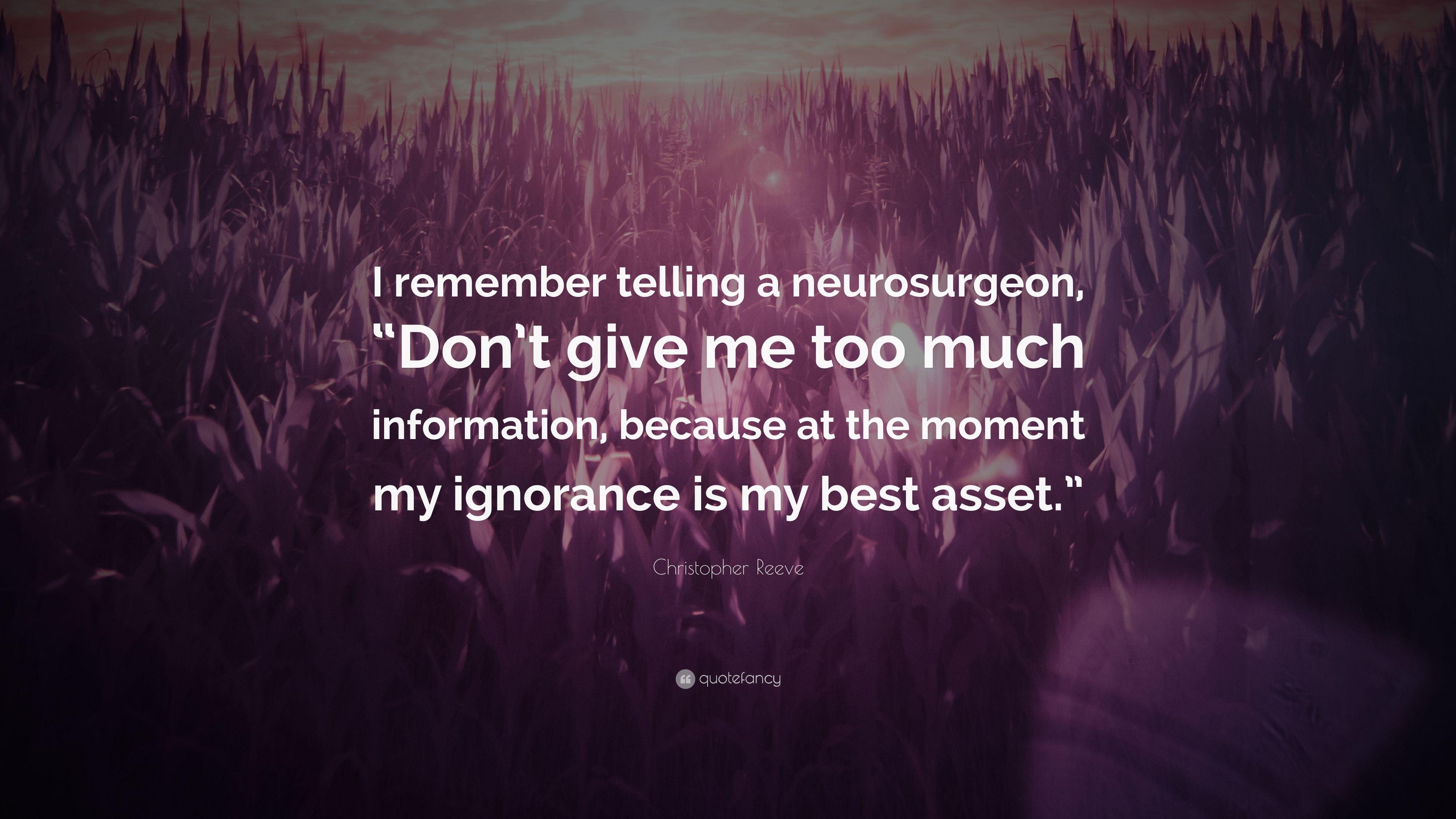 3840x2160 Christopher Reeve Quote: “I remember telling a neurosurgeon, “Don't, Desktop