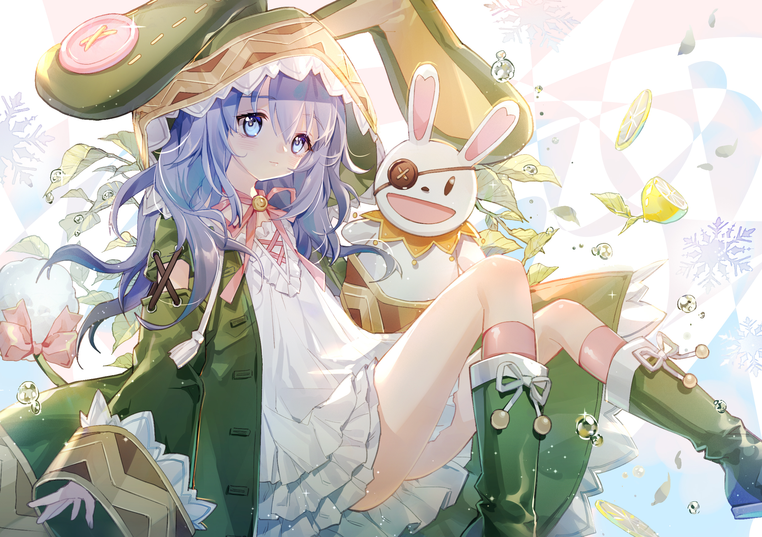 2480x1750 blue eyes blue hair date a live doll long hair puppet yoshino (date a live) yoshinon (date a live) yuzhi. konachan.com.com Anime Wallpaper, Desktop