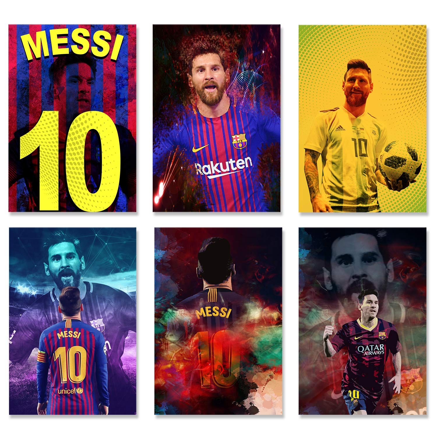 1500x1500 ZEBO TREND Lionel Messi Poster -�Messi 10 Poster Messi Inspirational Design Wall Poster Combo Set of Posters Frame Not Included, Synthetic�Paper Print (12 inch X 18 inch Rolled, Multicolour), Phone