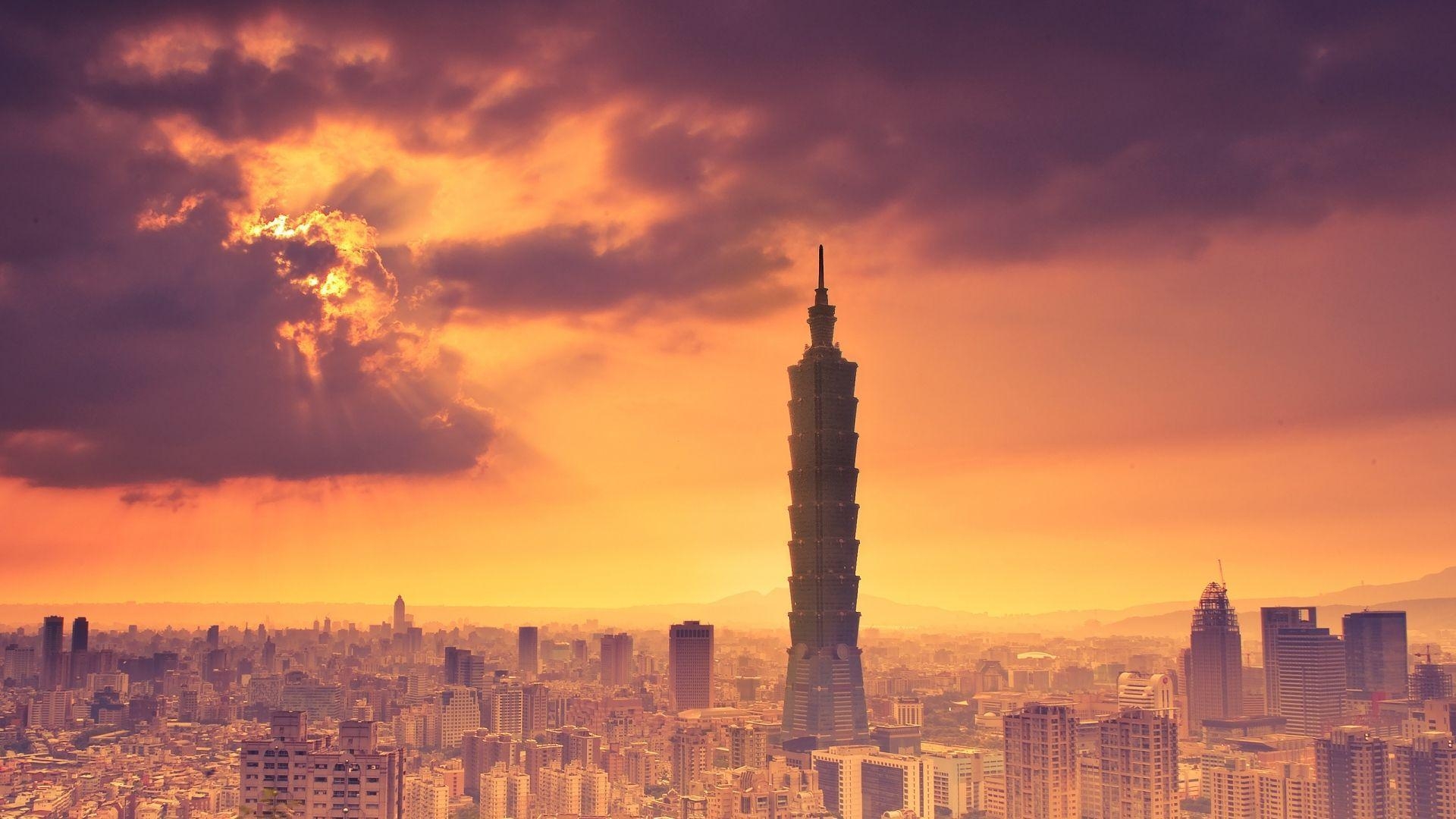 1920x1080 Download Wallpaper  Tower, Building, Taipei, Taiwan, Desktop