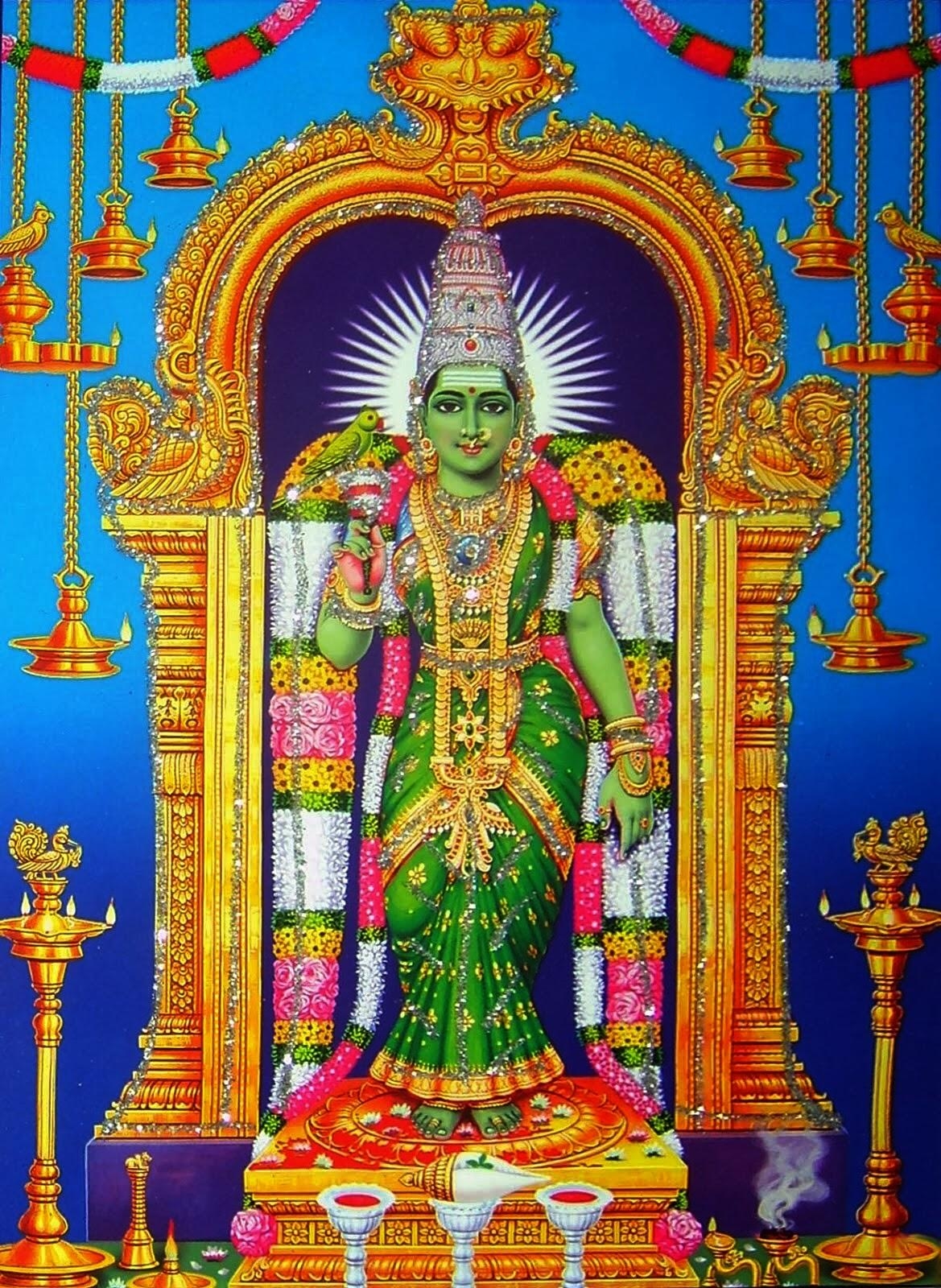 1170x1600 Goddess Madurai Meenakshi Amman Image & Wallpaper, Phone