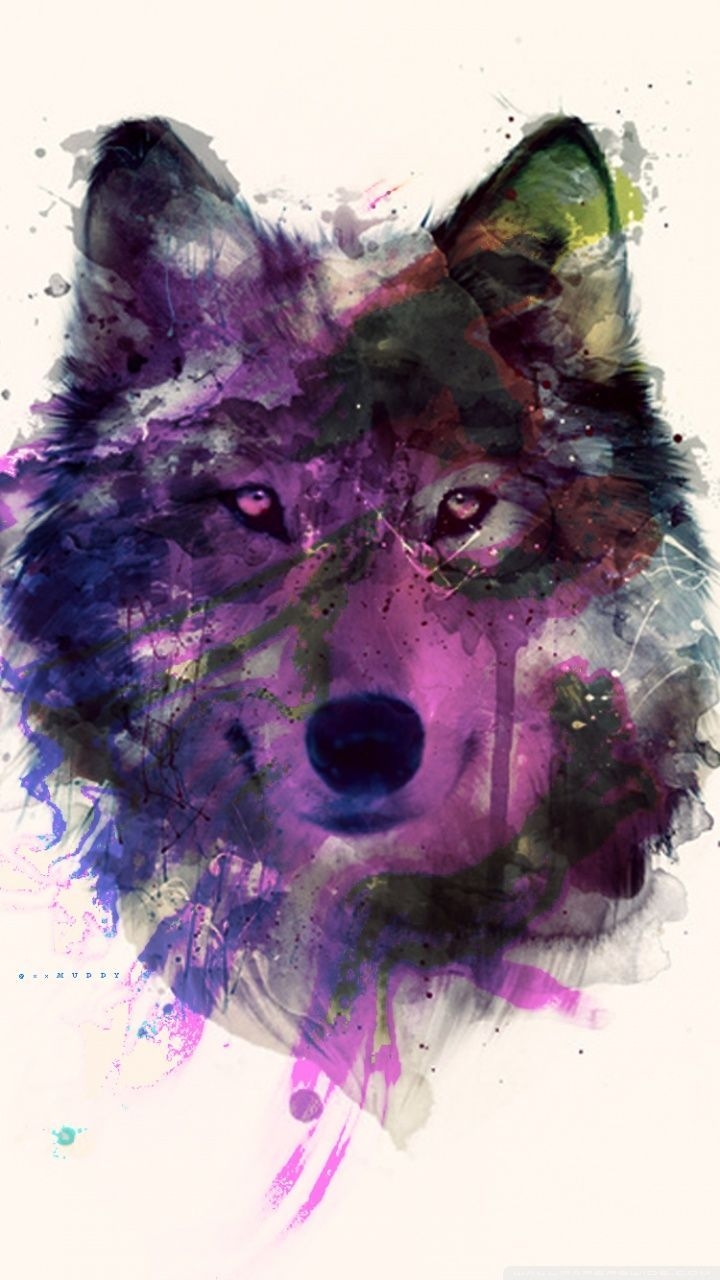 720x1280 Wolf Watercolor Wallpaper Free Wolf Watercolor Background, Phone