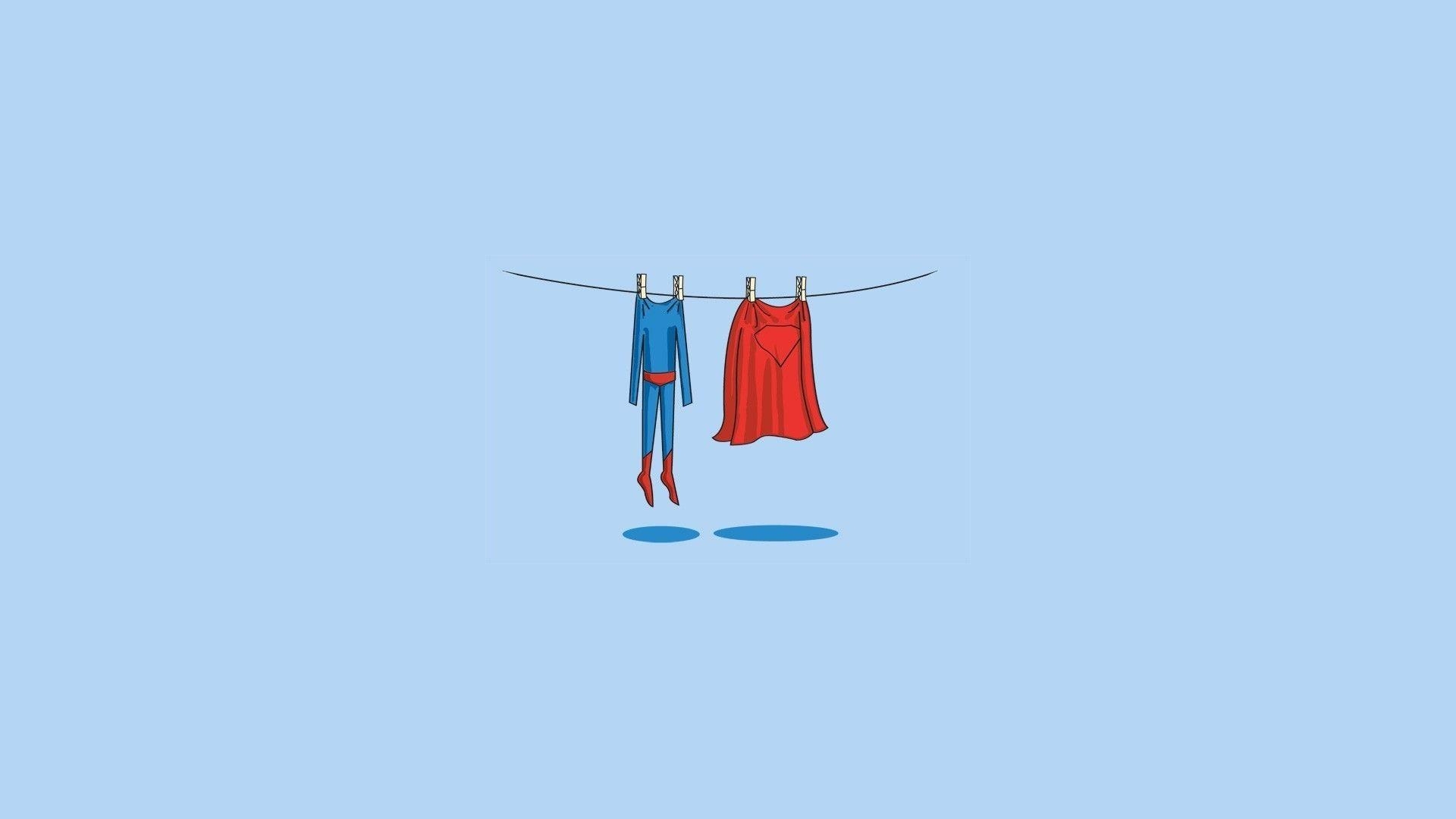 1920x1080 Superman abstract laundry minimalistic simple wallpaper, Desktop