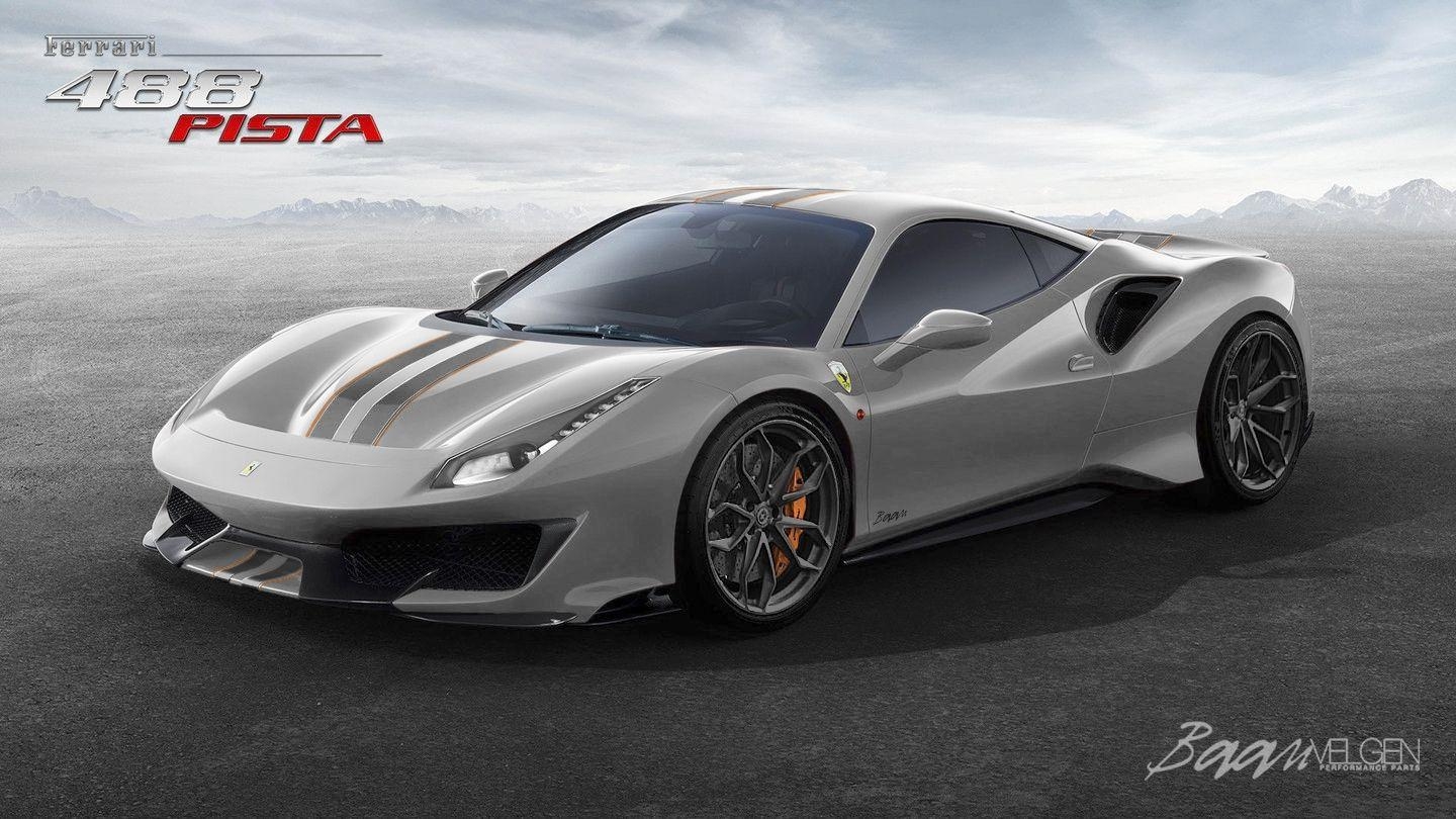 1440x810 Ferrari 488 Pista with HRE P201 in Brushed Dark Clear Render, Desktop