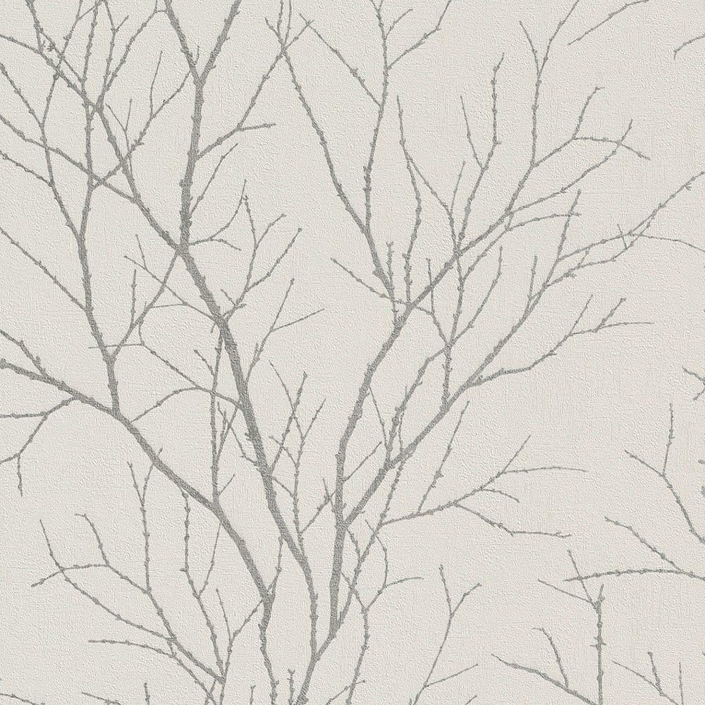 1000x1000 Rasch Twig Tree Branch Pattern Wallpaper Modern Non Woven Textured, Phone