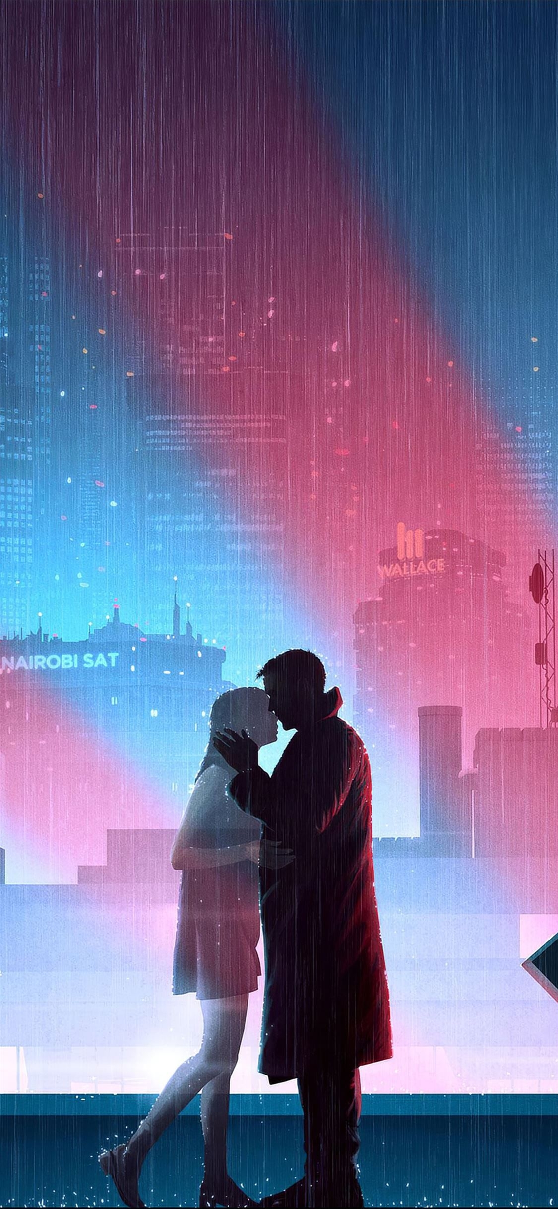 1130x2440 blade runner 2049 love story 4k iPhone X Wallpaper Free Download, Phone