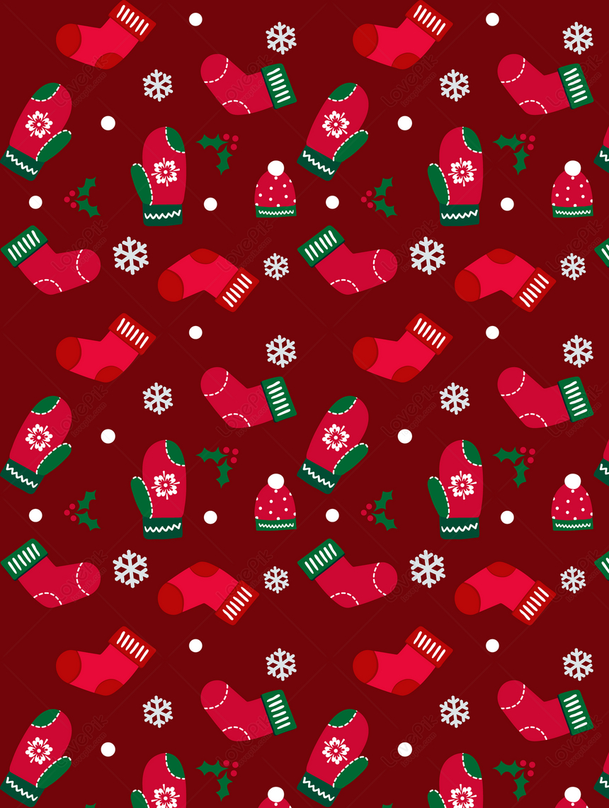 860x1140 Red Christmas Small Element Design Stitch Background, Christmas Background, Christmas Color Background, Socks Background Download Free. Poster Background Image, Phone