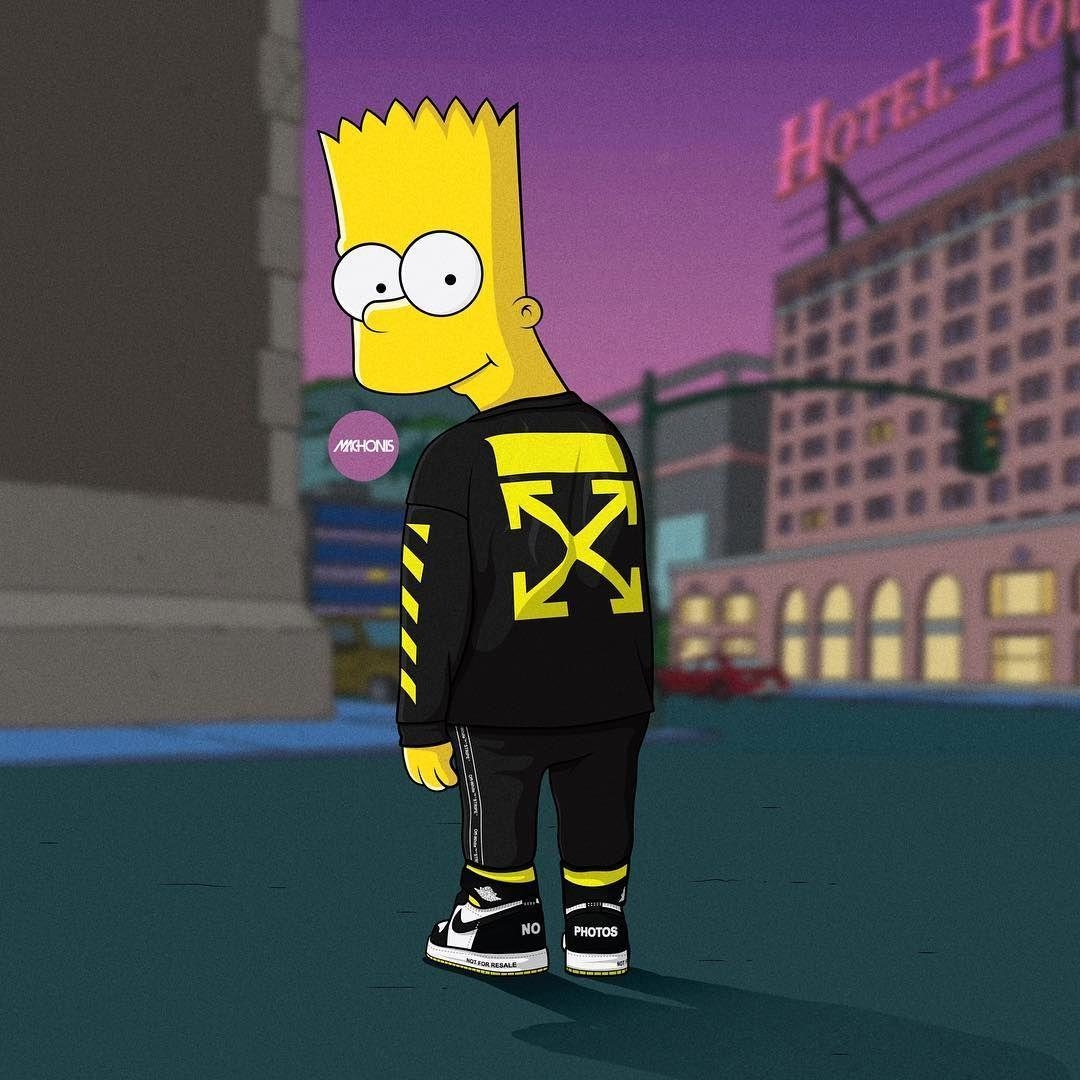 1080x1080 Image may contain: one or more people. Bart. Simpson, Phone