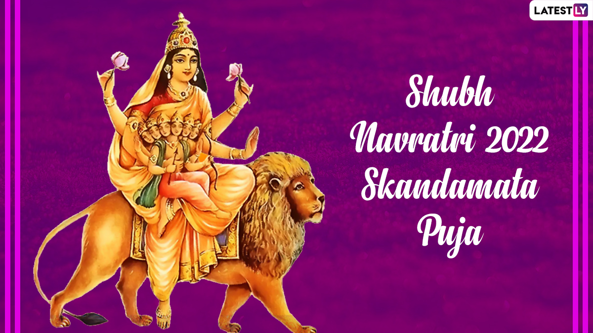 1200x680 Navratri 2022 Wishes for Maa Skandamata Puja: Celebrate Fifth Day of Sharad Navratri by Sending Skandmata Devi Image, Wallpaper, Festive Quotes & SMS to Loved Ones, Desktop