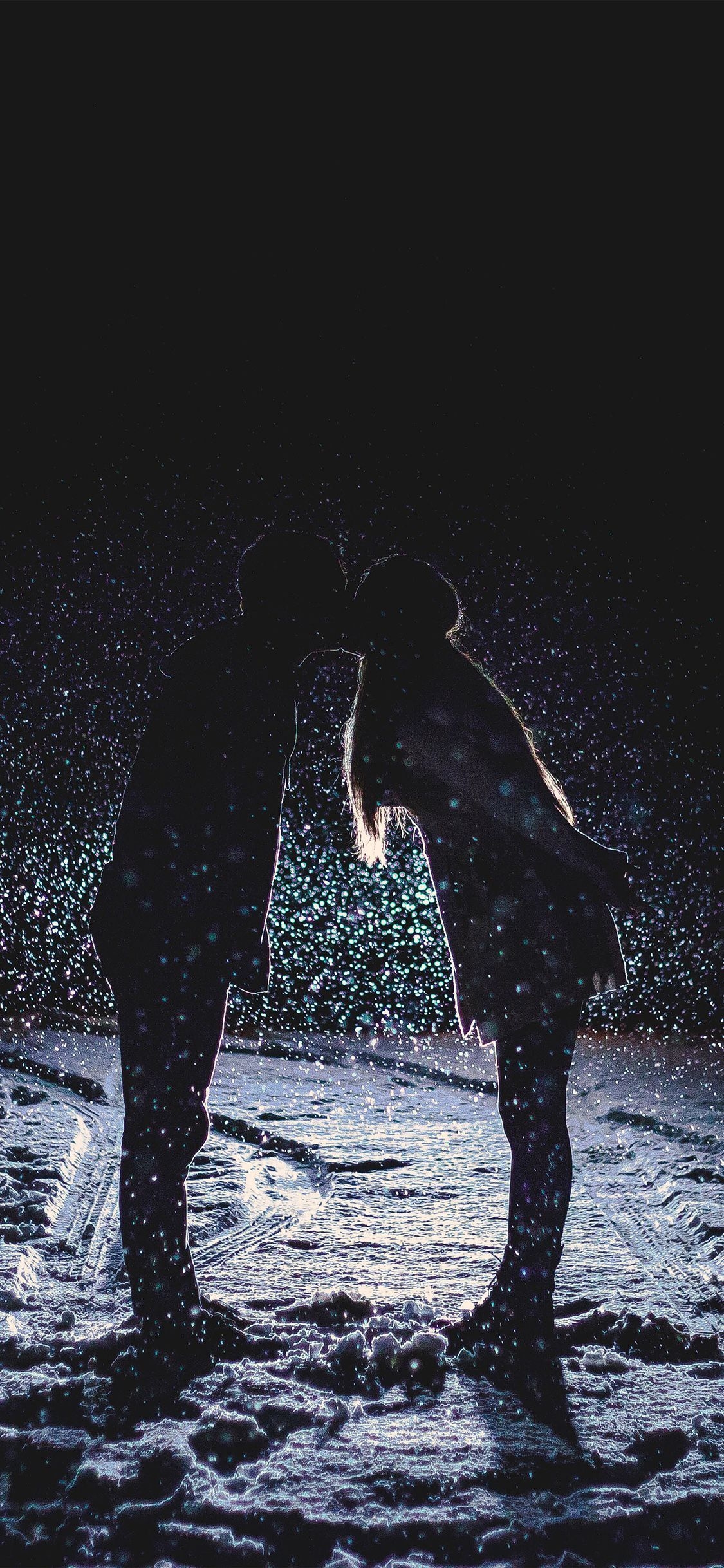 1130x2440 Kiss Love Dark Couple Romantic Winter Via For IPhone X. You Got This, Valentine's Day Quotes, Love Wallpaper, Phone