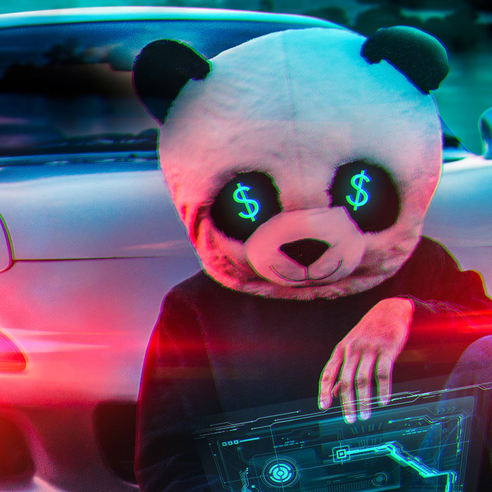 2050x2050 Panda Money Guy 4k iPad Air HD 4k Wallpaper, Image, Phone