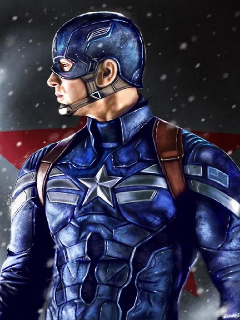 770x1030 Wallpaper 3D Captain America, Phone