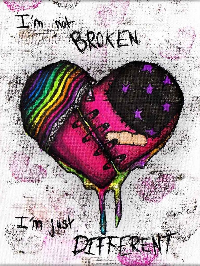 770x1030 Free download Download creative broken heart wallpaper in high, Phone