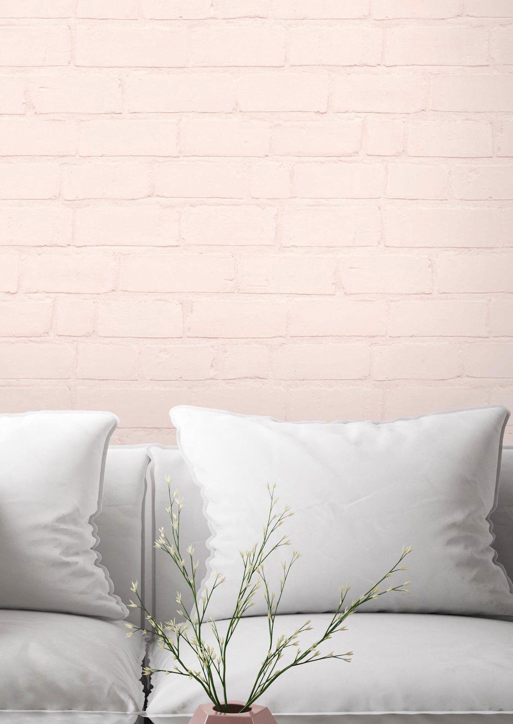 1770x2500 Blush Brick Effect Wallpaper by Woodchip & Magnolia, Phone