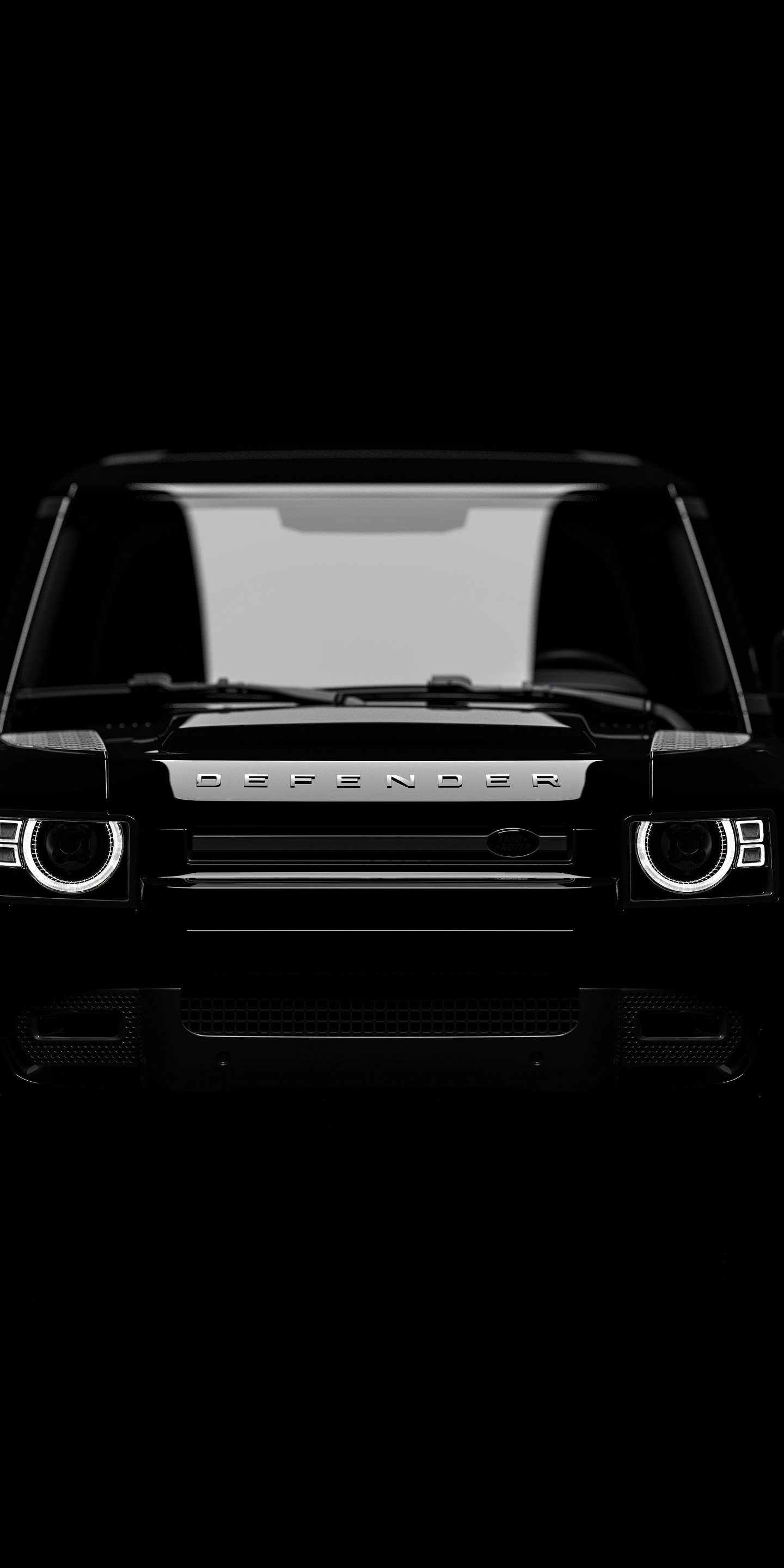 1440x2880 Download wallpaper  dark, front view, land rover defender, 2023 car, lg v lg g  HD background, 29277, Phone