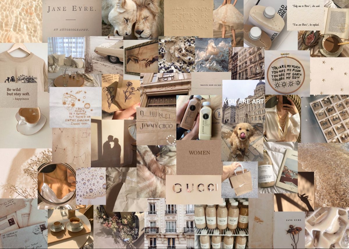 1200x860 Beige Collage Wallpaper Free Beige Collage Background, Desktop