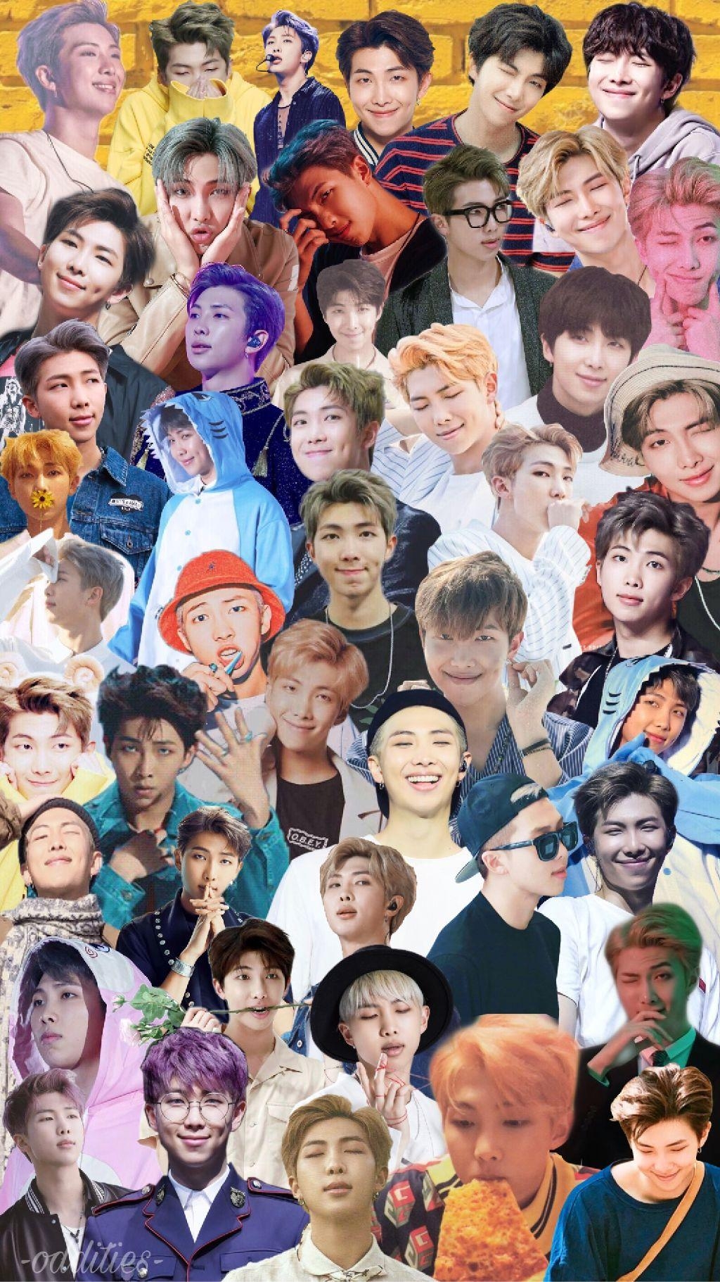 1030x1830 kimnamjoon rm bts collage wallpaper, Phone