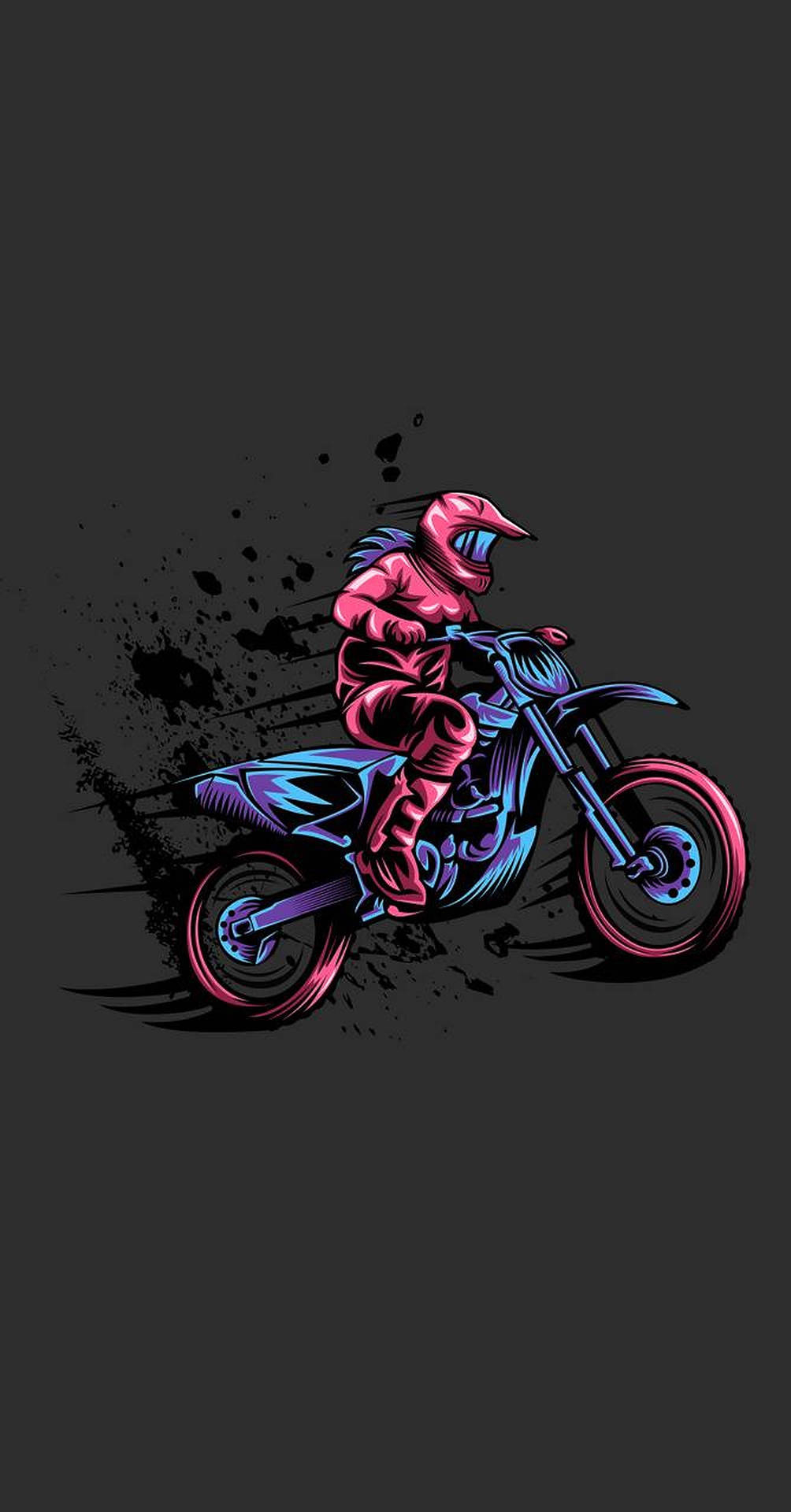1010x1920 Download Dirt Bike Digital Illustration Wallpaper, Phone