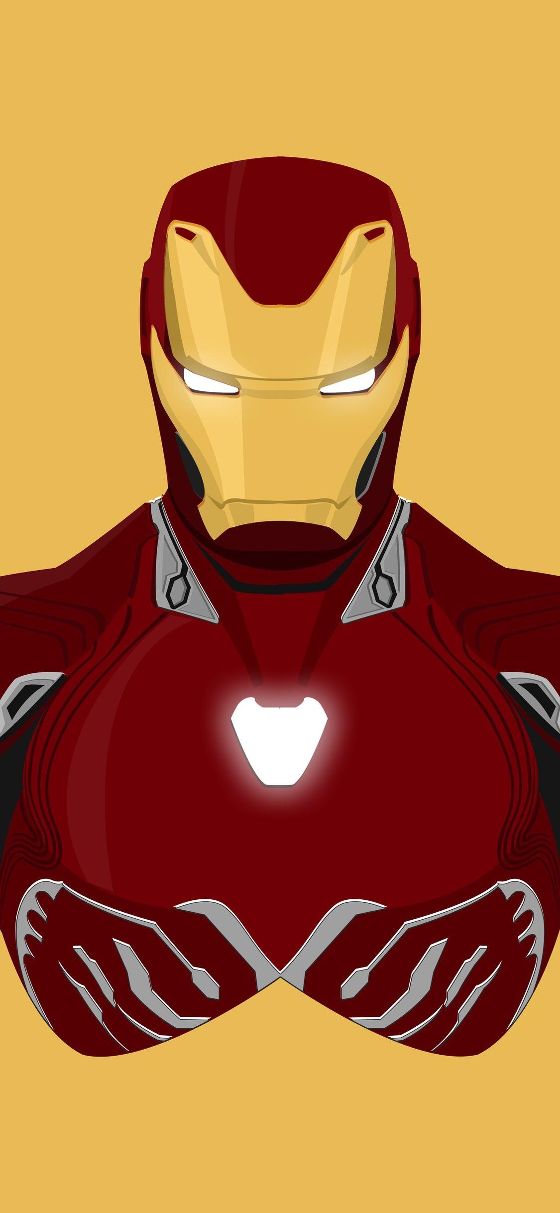 1130x2440 Iron Man Avengers Infinity War 2018 Minimalism 8k iPhone, Phone