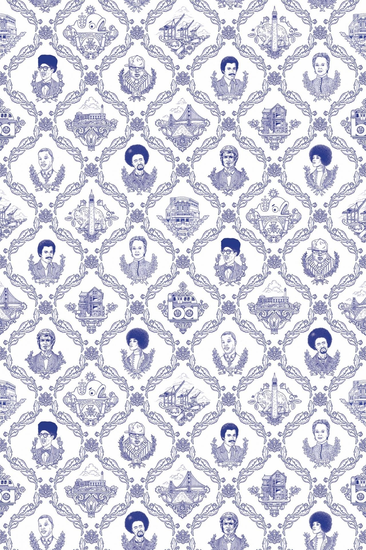 1280x1920 Bay Area Toile · Flavor Paper, Phone