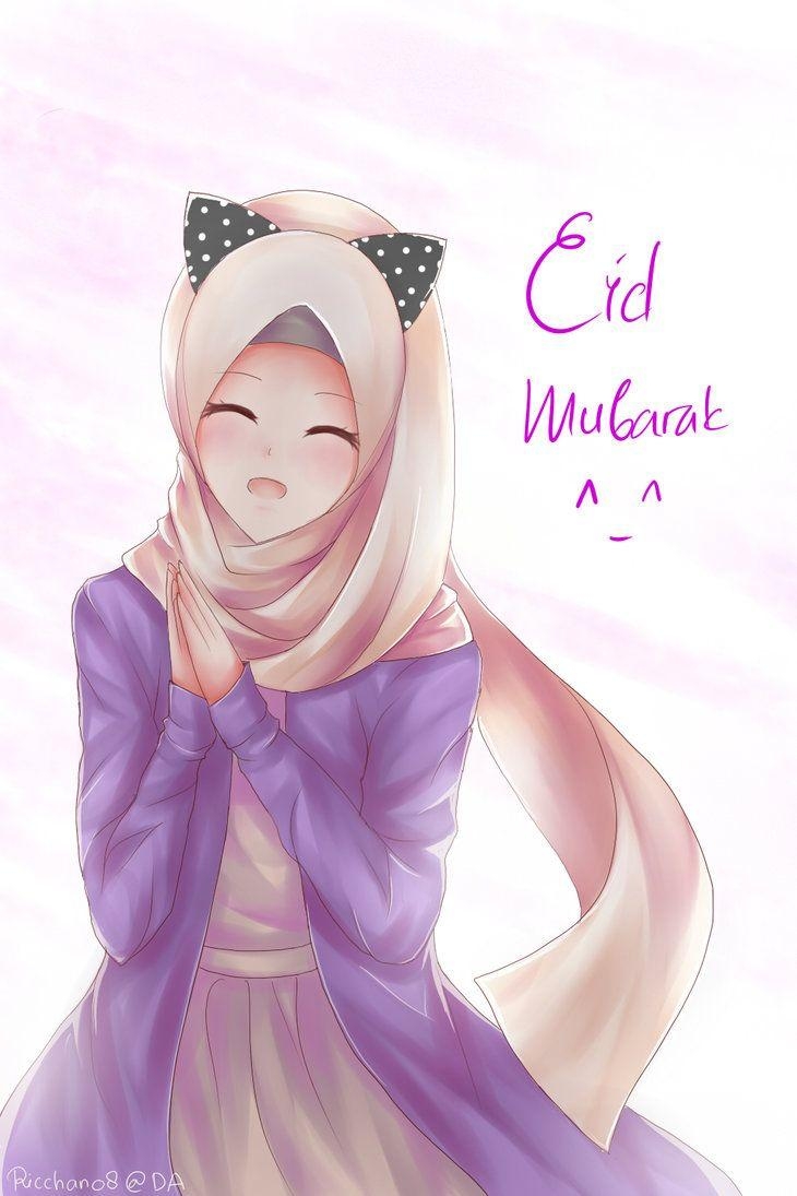 730x1100 Eid Mubarak by Ricchan08. Anime muslim, Hijab, Phone