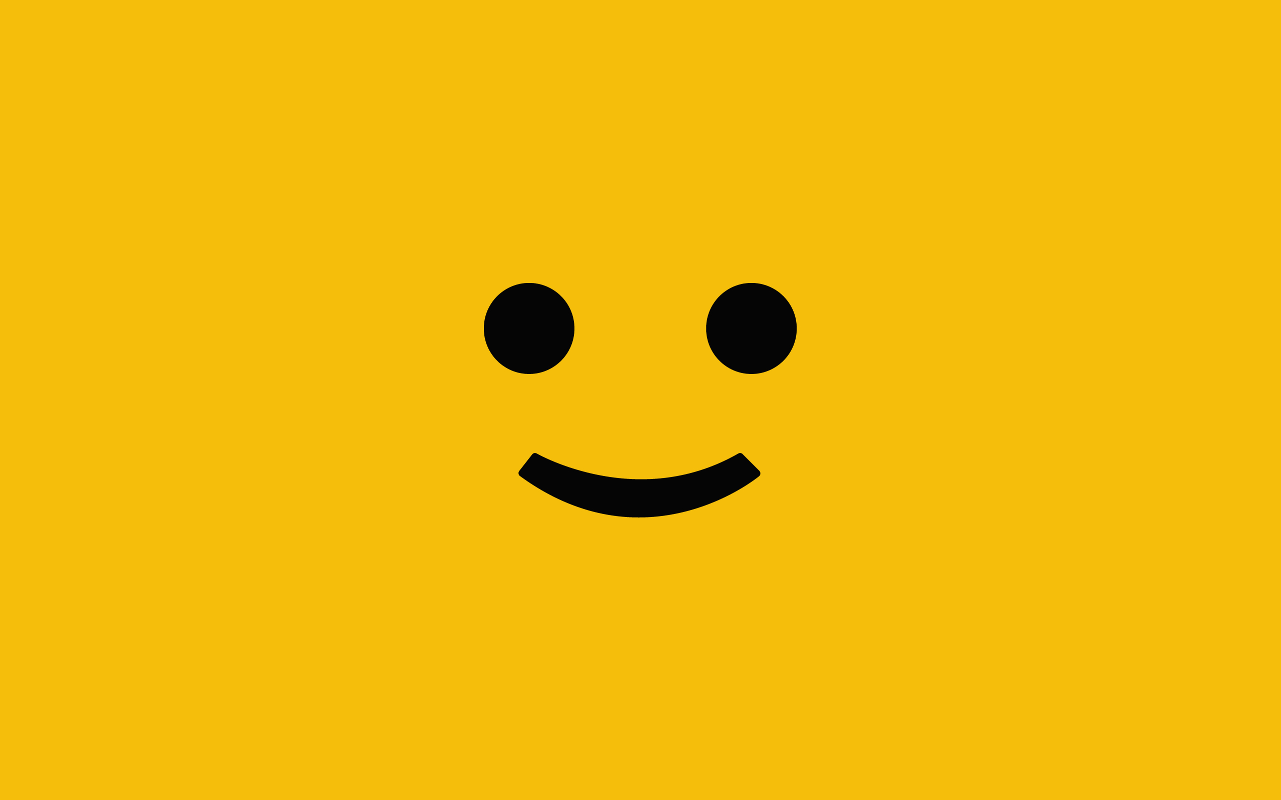 2560x1600 Download minimal smiley Yellow free high definition Wallpaper, Desktop