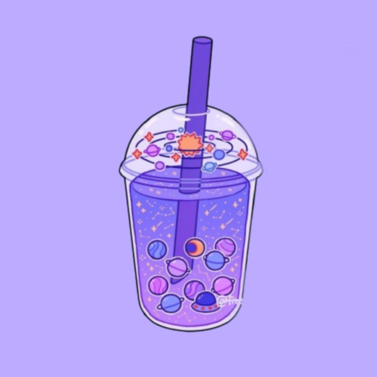 1260x1260 Galaxy boba. Cute food wallpaper, Cute doodle art, Cute pastel wallpaper, Phone