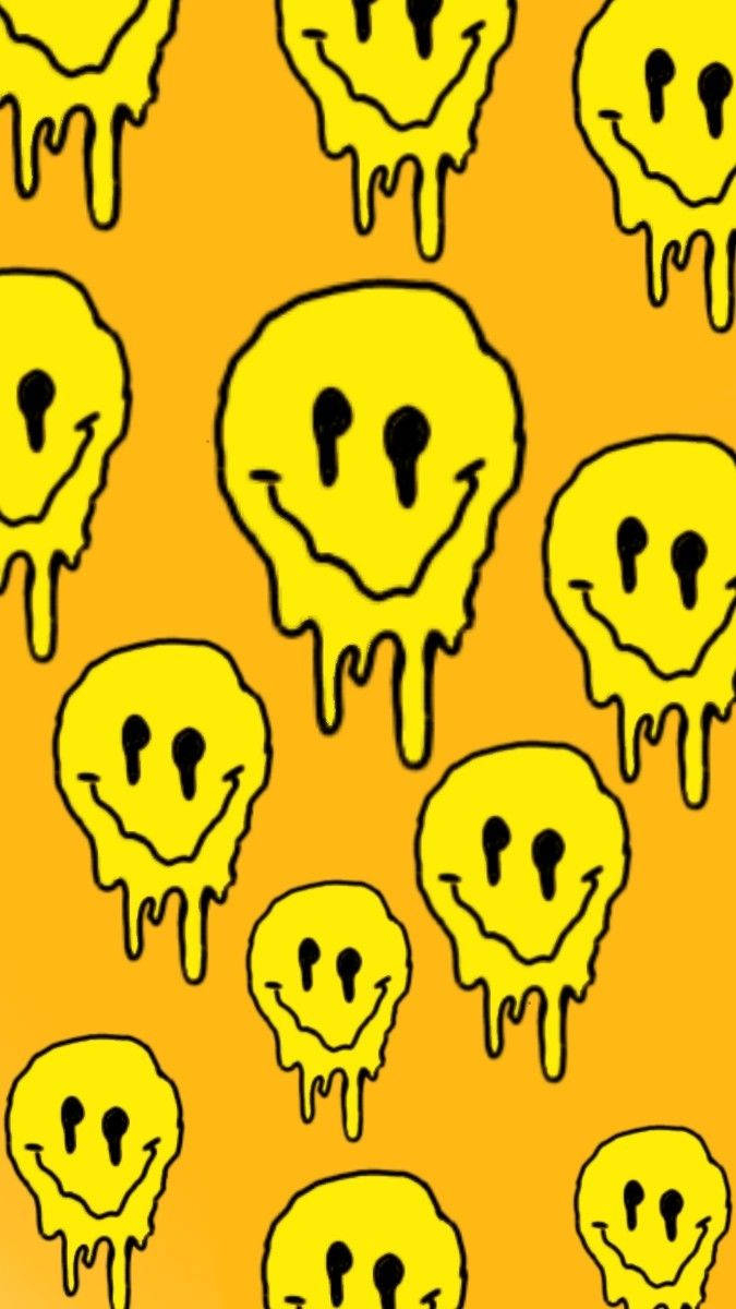 680x1200 Download Yellow Smiley Cool Drip Wallpaper, Phone