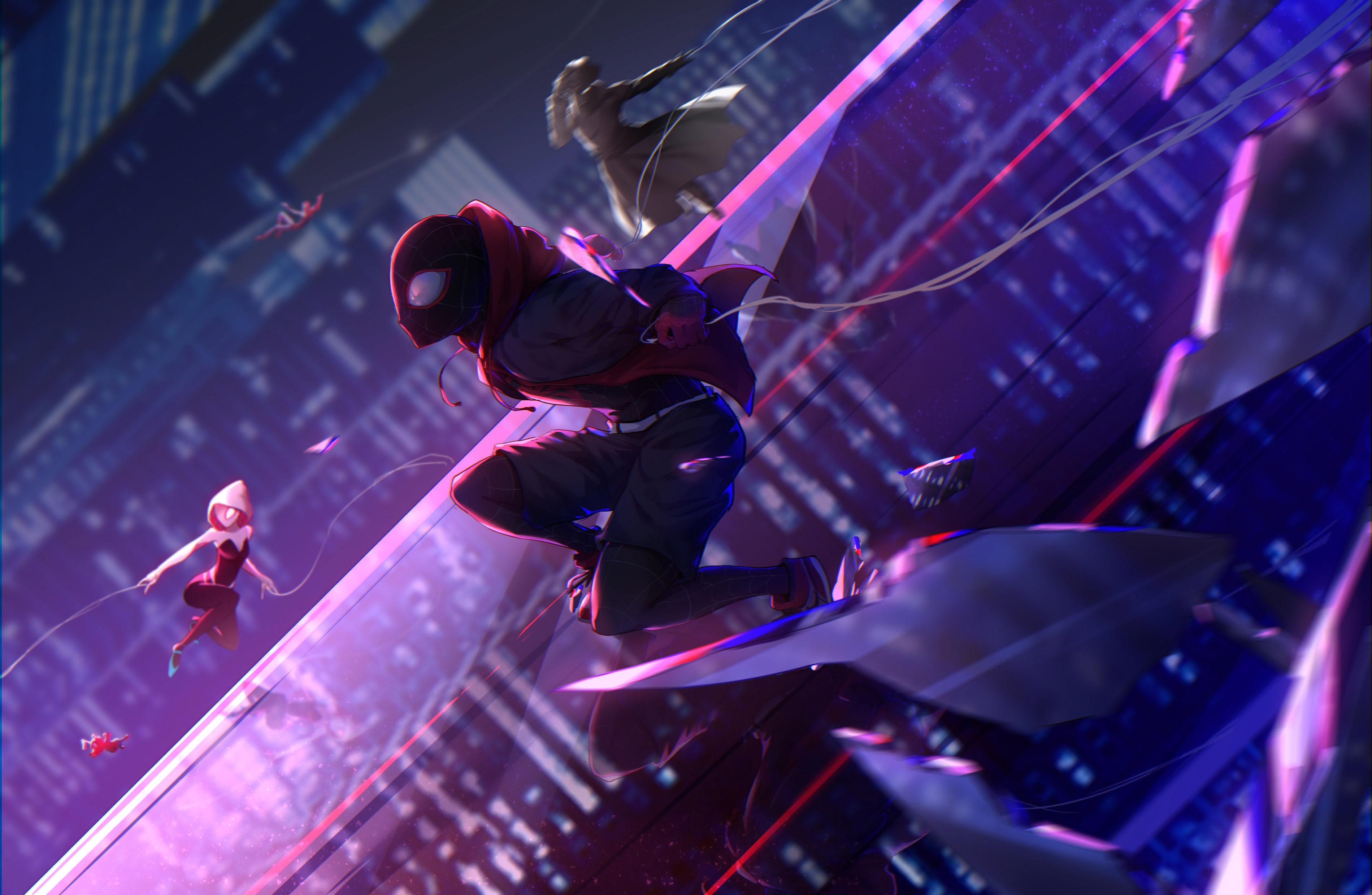 3800x2480 HD Wallpaper: Spider Man, Miles Morales, Movies, Brooklyn, Desktop