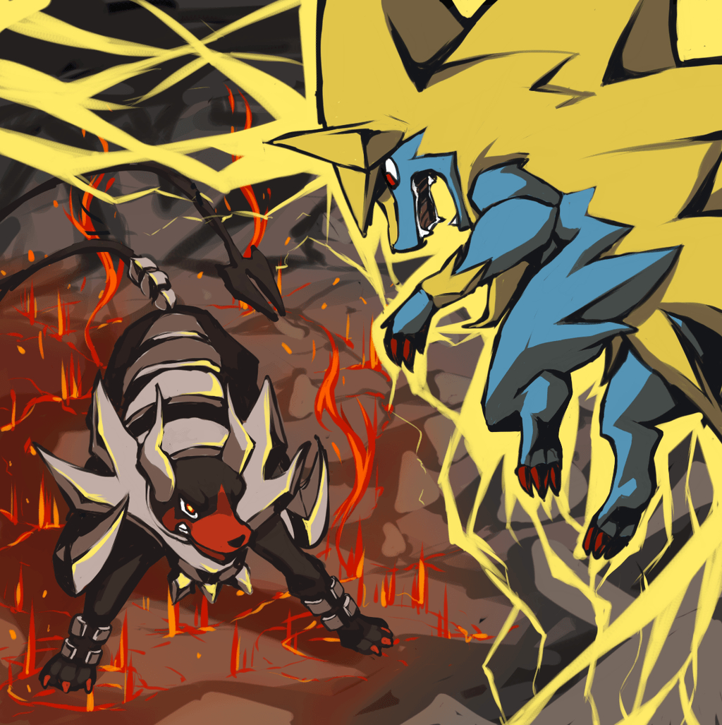 1030x1030 Mega Houndoom vs. Mega Manectric, Phone