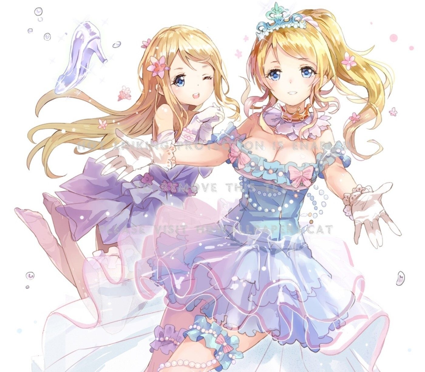 1400x1230 cute princess white blonde hair pink anime, Desktop