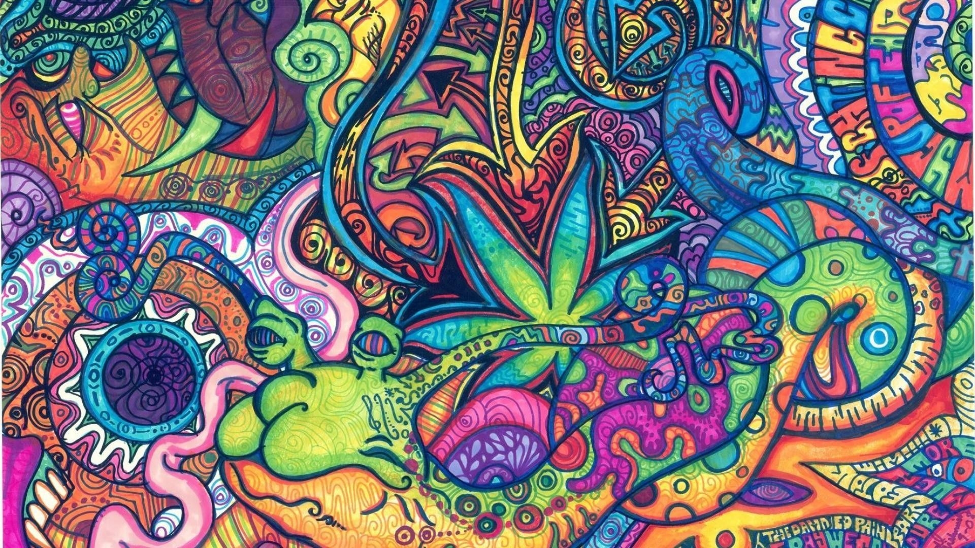 1920x1080 traditional tattoo wallpaper, psychedelic art, art, pattern, drawing, visual arts, Desktop
