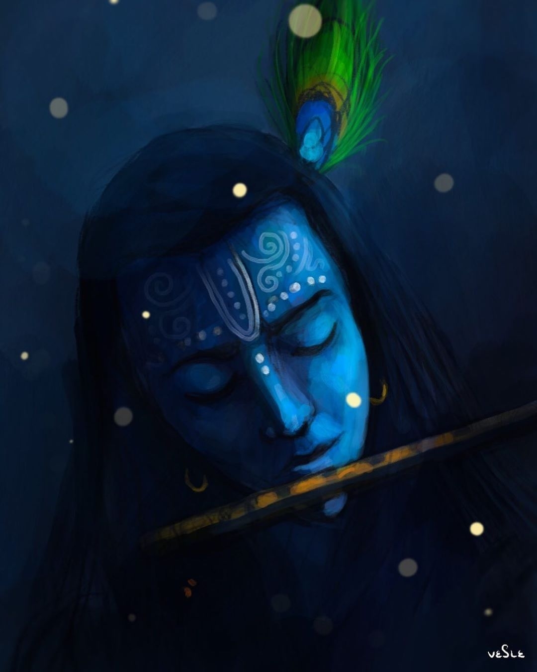 1080x1350 Krishna Painting Wallpaper Free Krishna Painting Background, Phone