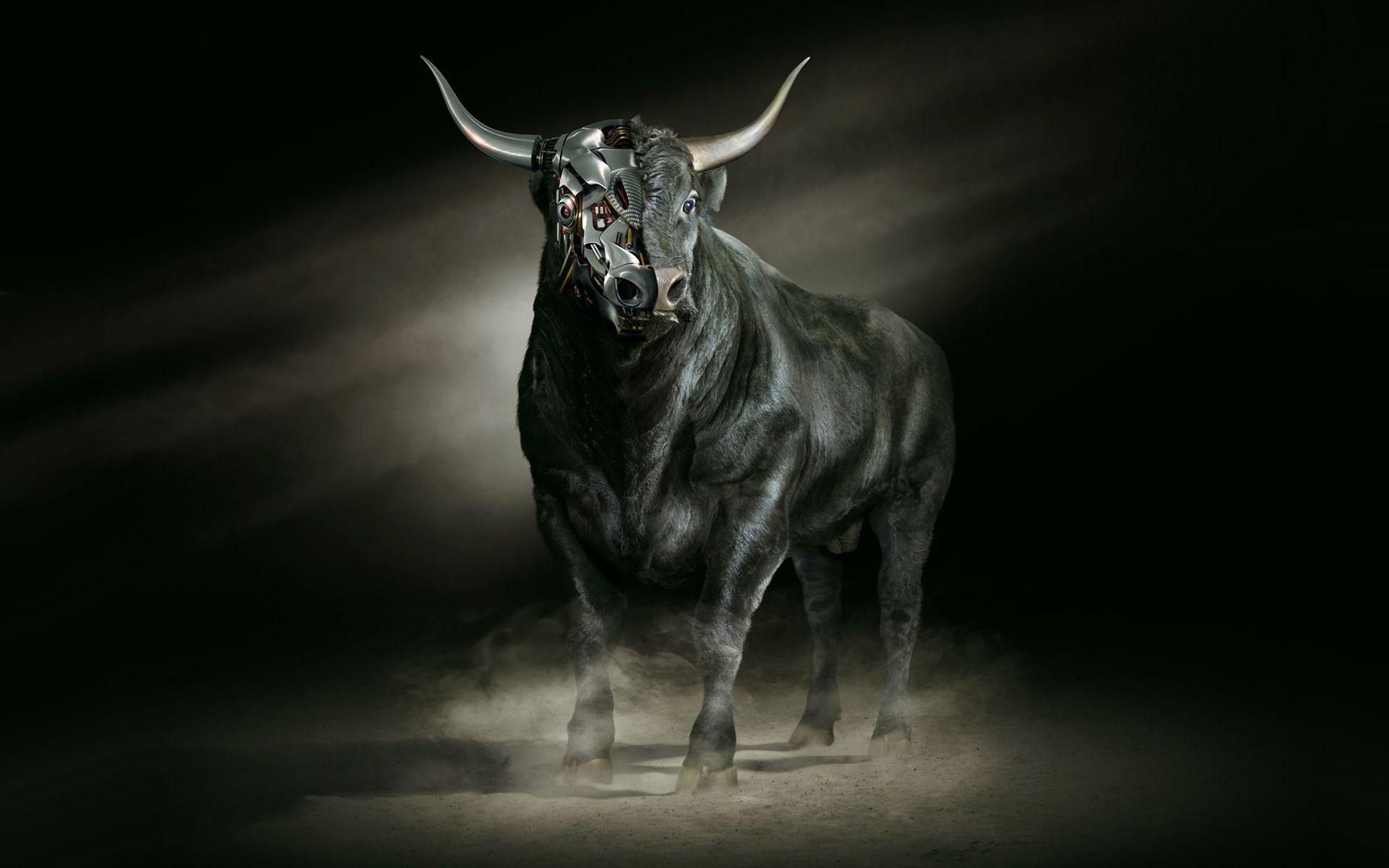 1920x1200 abstract bull art. Black Robot Bull Wallpaper Picture Photo, Desktop