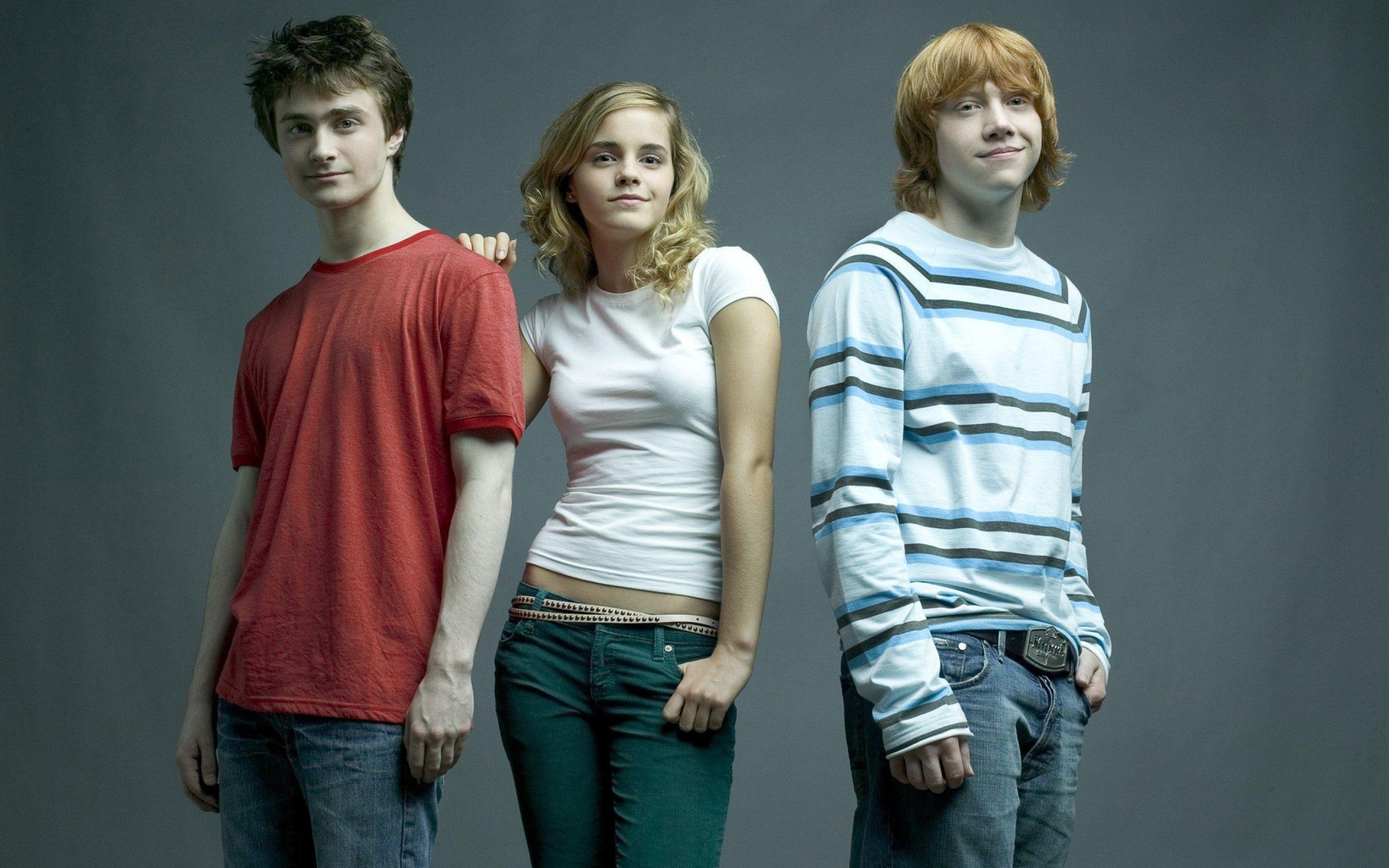 2880x1800 Harry Potter Ron Weasley And Hermione Granger Wallpaper, Desktop